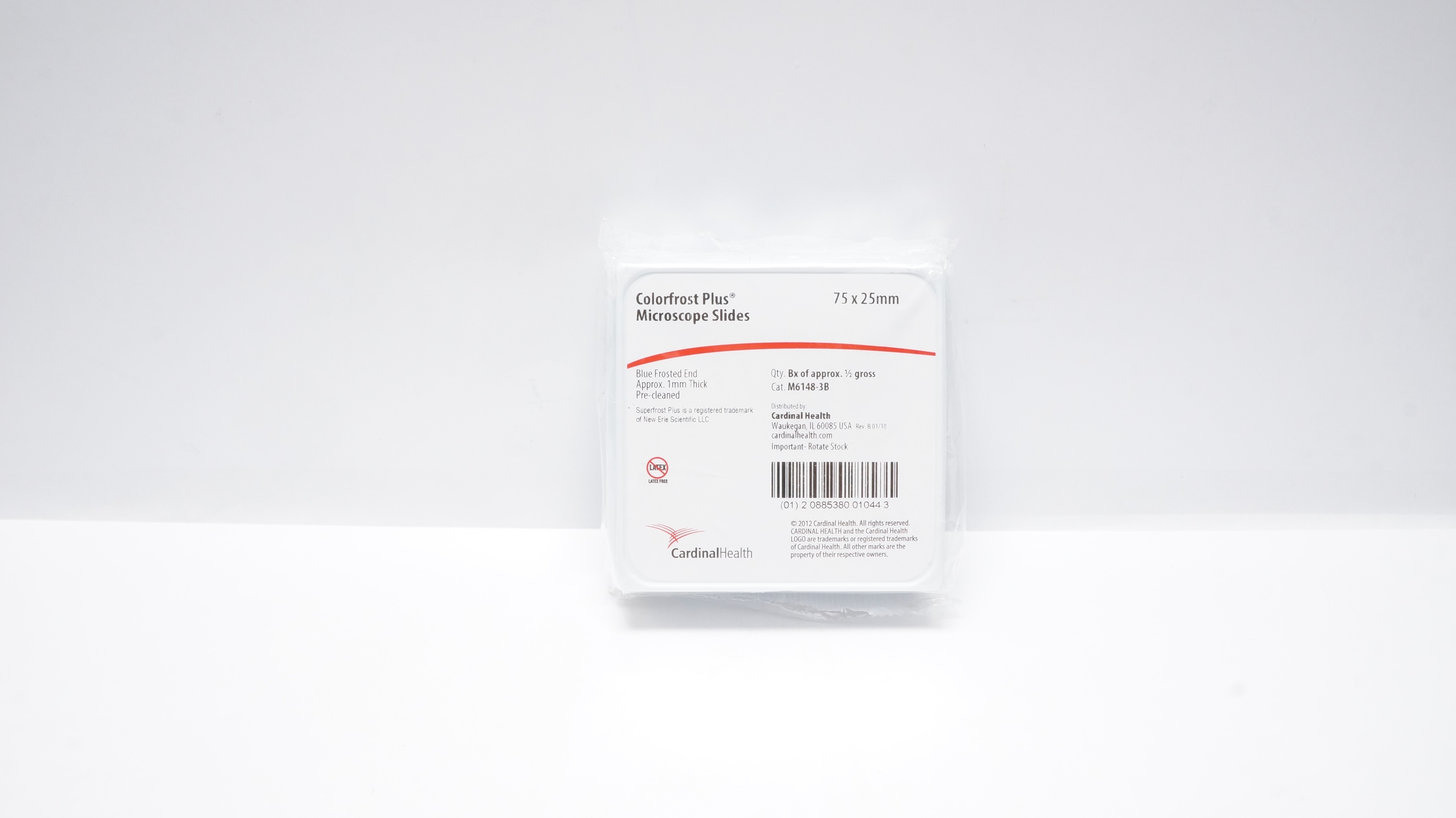 Cardinal Health M6148-3B Colorfrost Plus Miocroscope Slides 1mm Thick 75 x 25mm