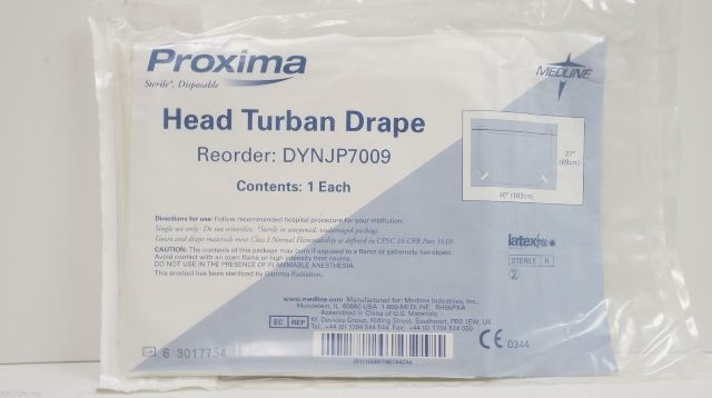 Medline DYNJP7009 Proxima Head Turban Drape 27"" x 40""