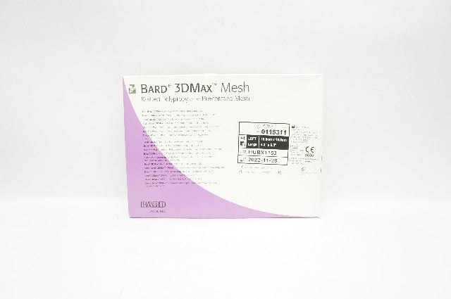 Bard 0115311 3DMax Mesh Knitted Pre-formed Mesh Left 4.3in. x 6.3in. (x)