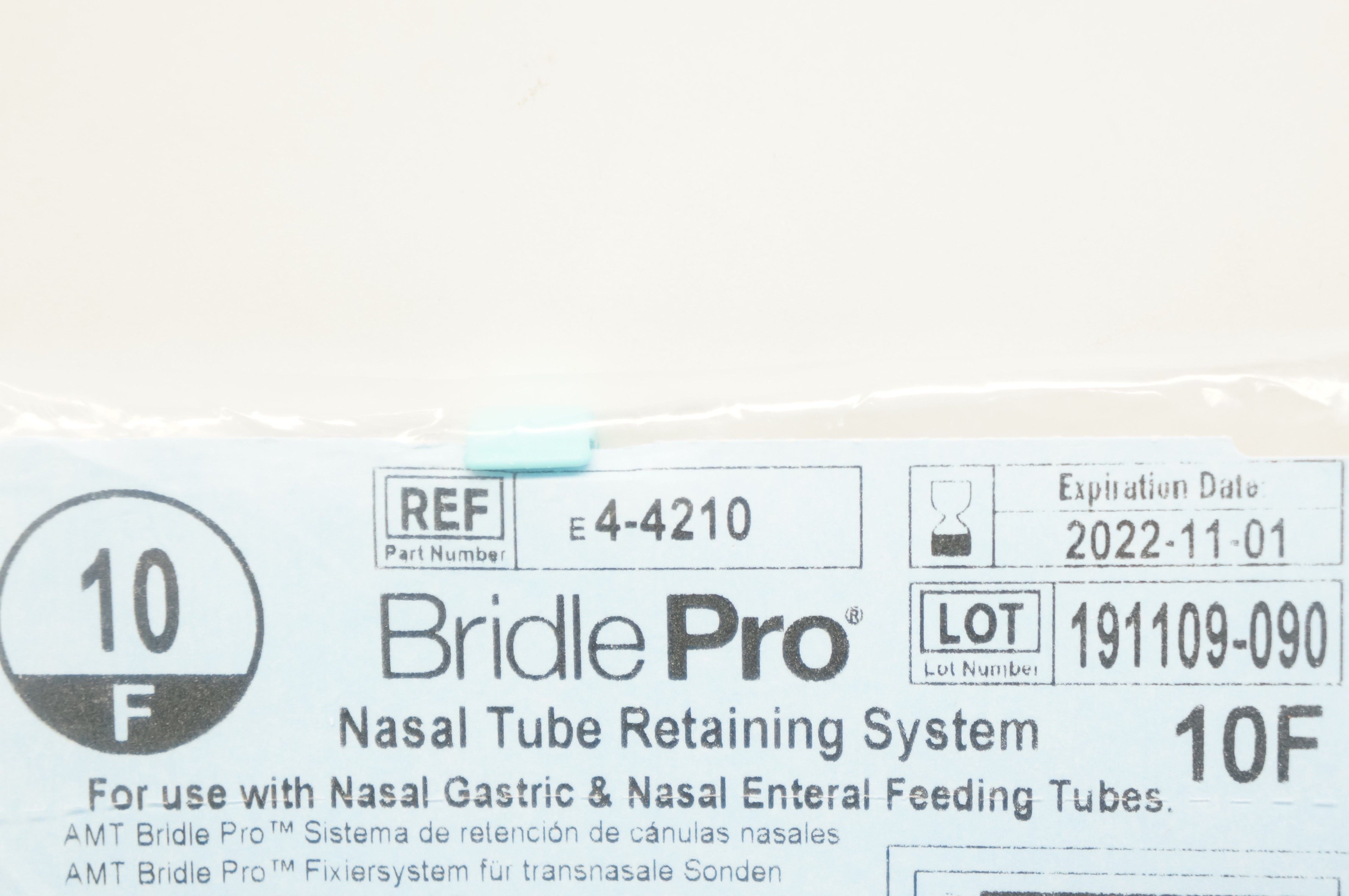 Applied Medical e4-4210 Bride Pro Nasal Tube Retaining System 10F
