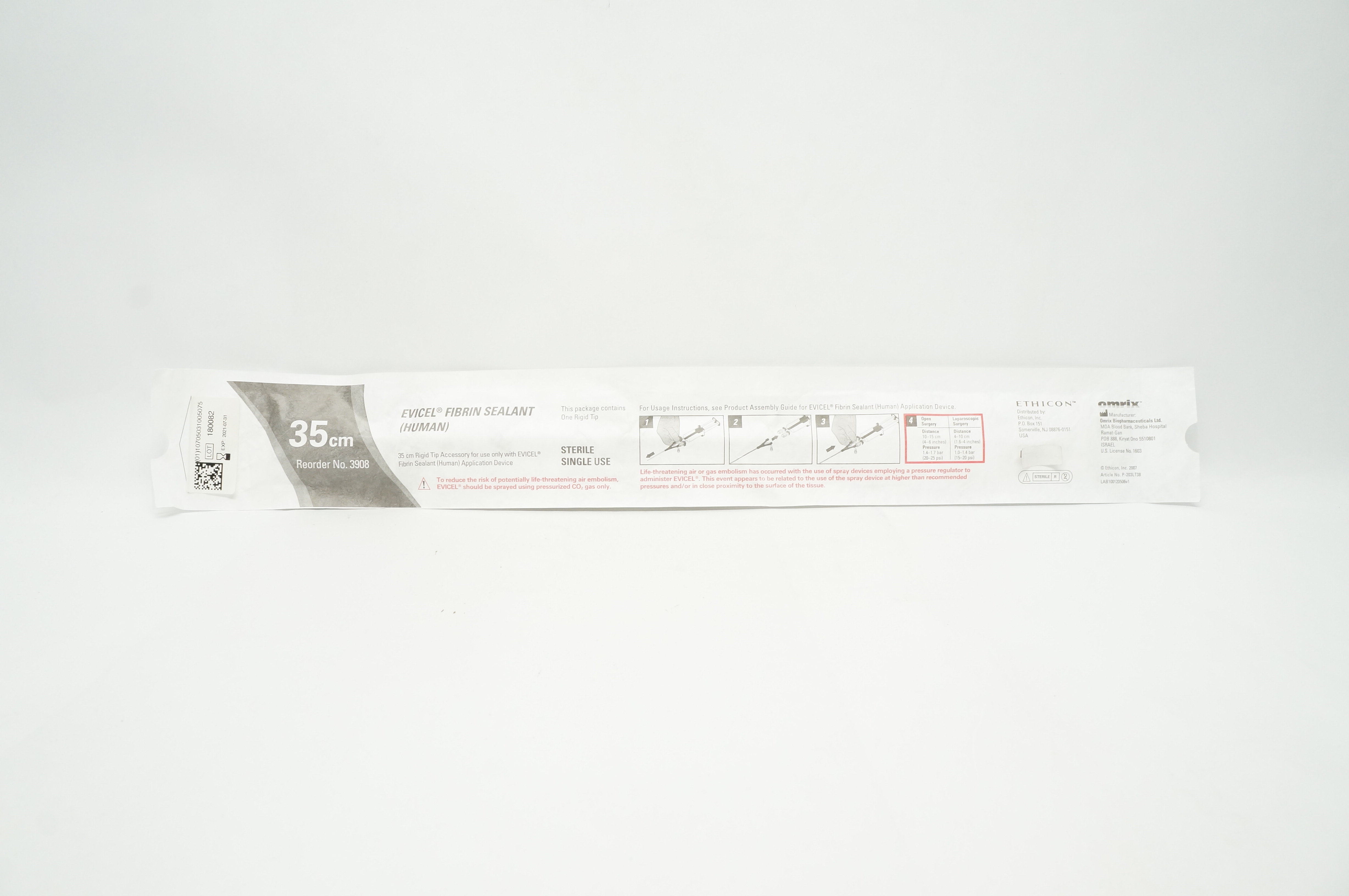 Omrix 3908 Evicel Fibrin Sealant (Human) 35cm