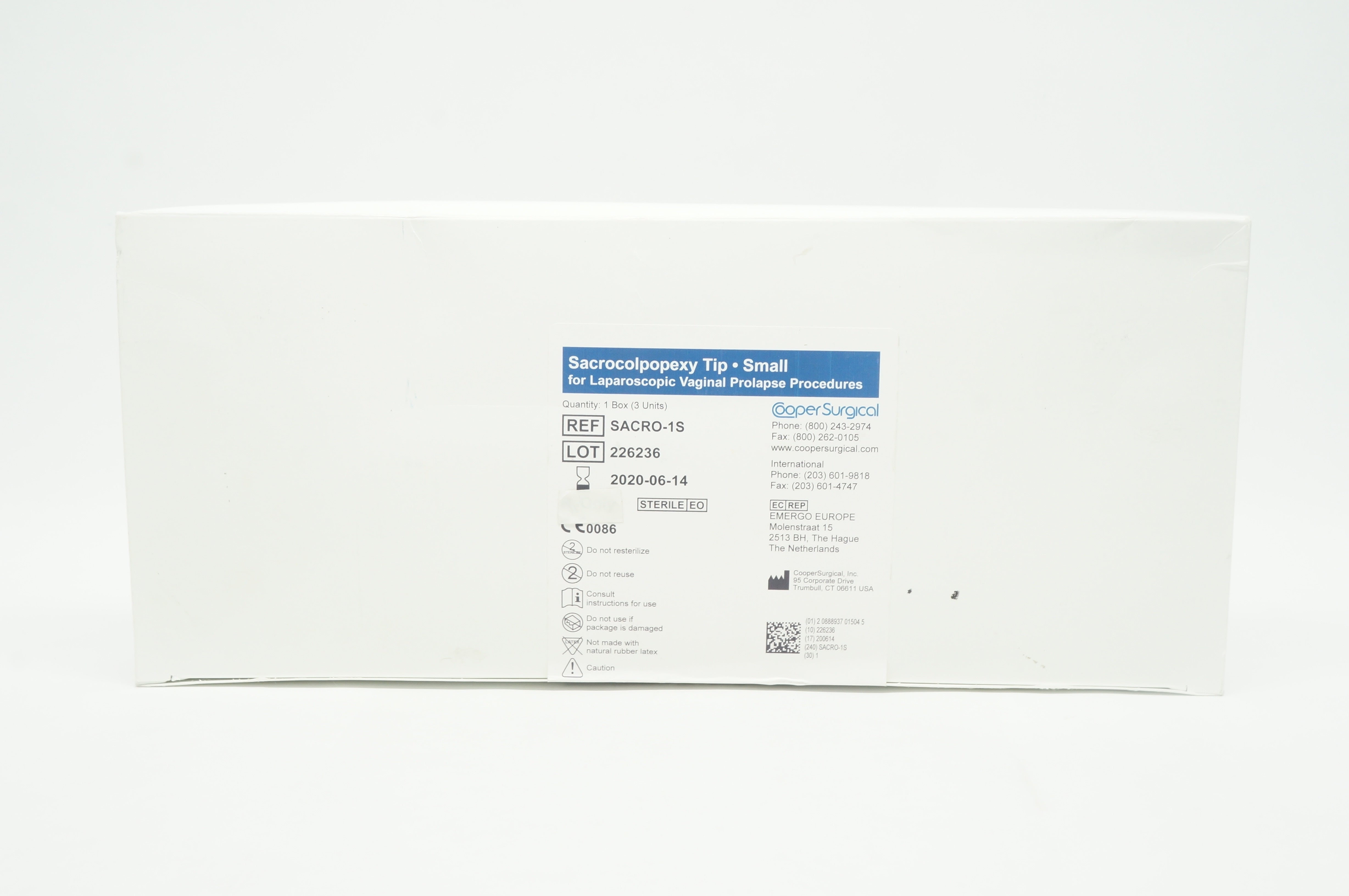 Cooper Surgical SACRO-1S Sacrocolpopexy Tip Small (x) - Box of 3