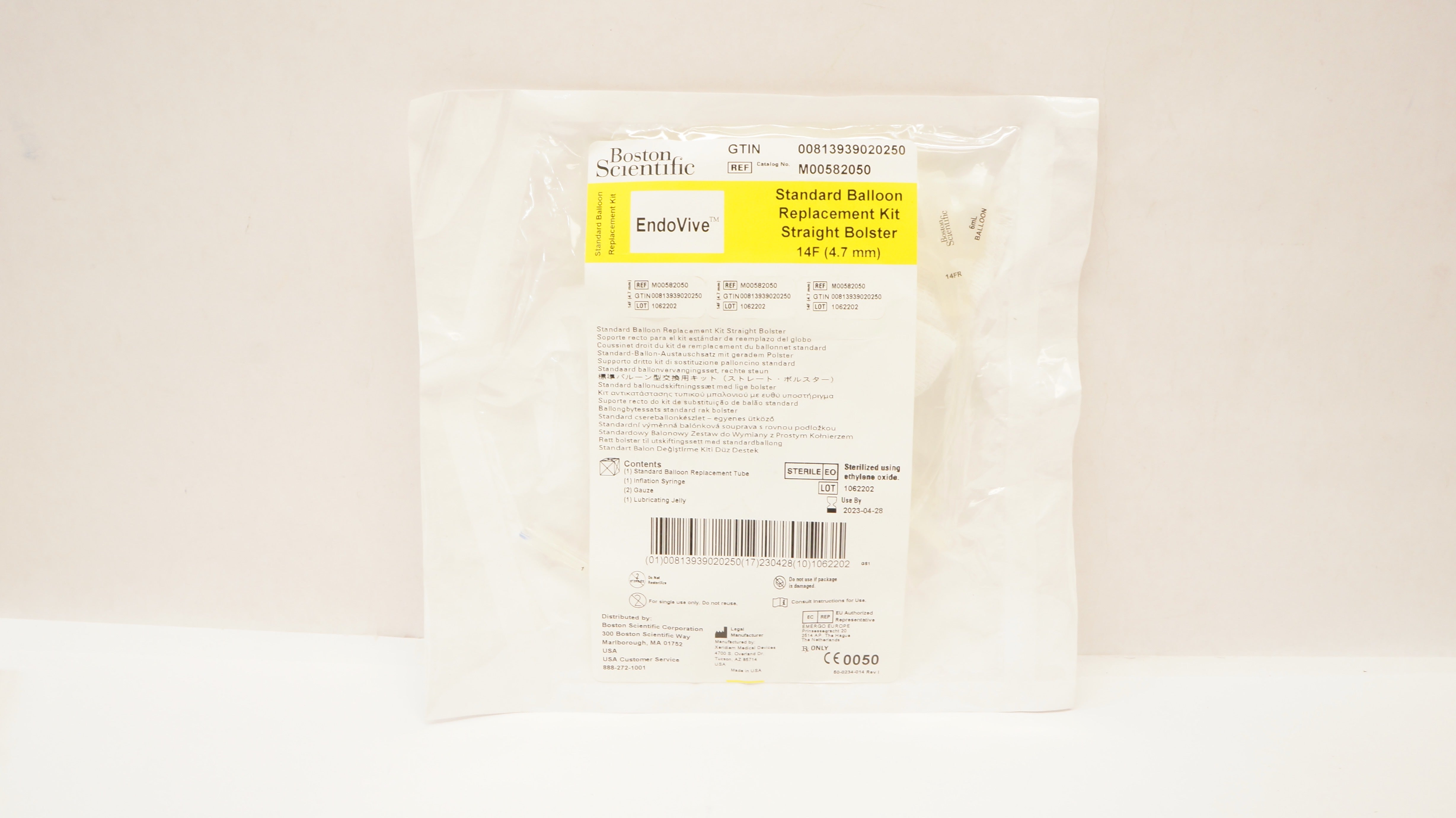 Boston Scientific M00582050 EndoVive Standard Balloon Replacement Kit 14F