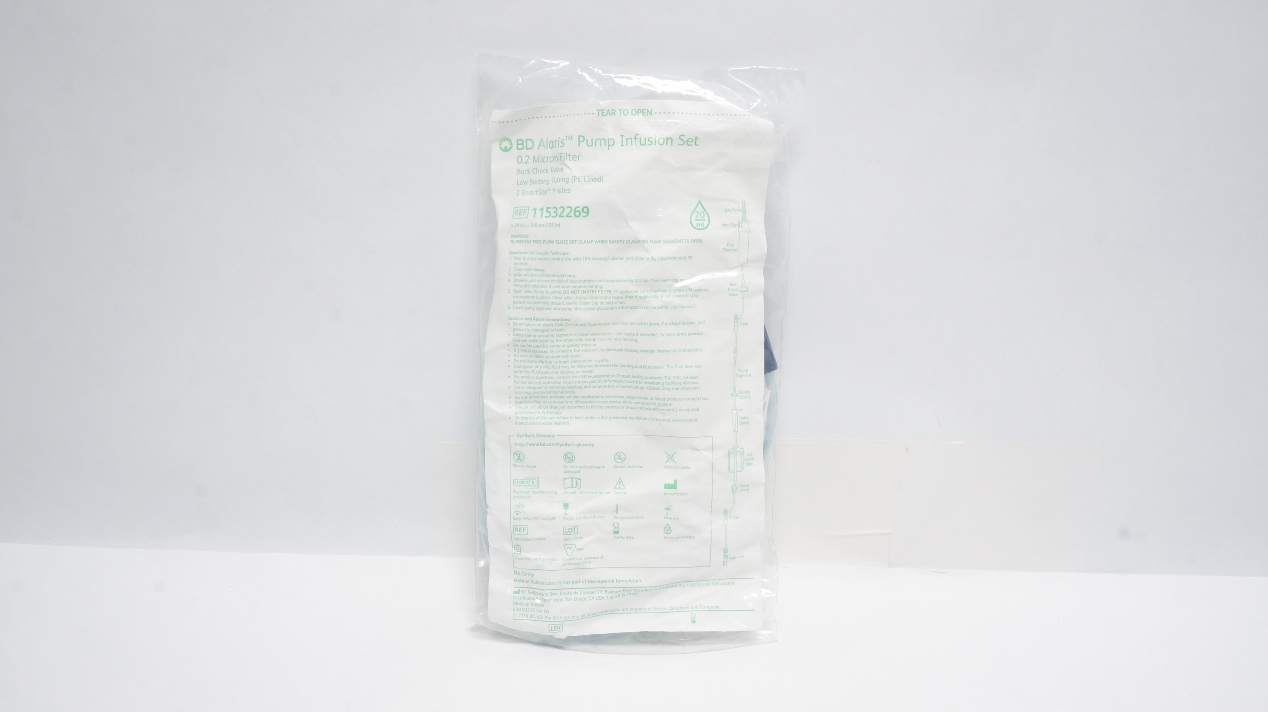 BD 11532269 Alaris Pump Infusion Set 29ml x 125inch 20Drops/mL