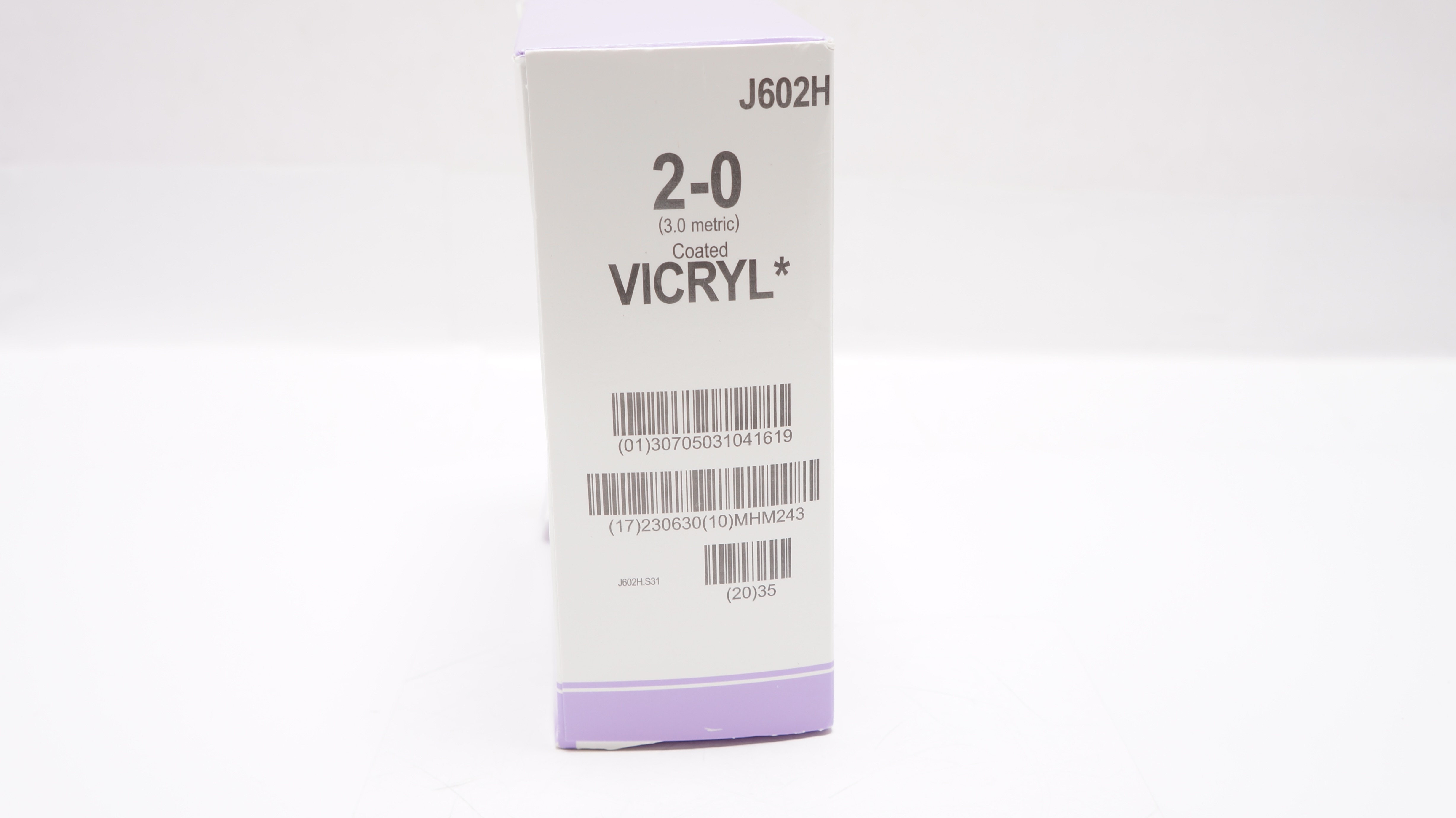 Ethicon J602H 2-0 Coated Vicryl UR-6 26mm 5/8c Taper, 27inch (x) - Box of 34