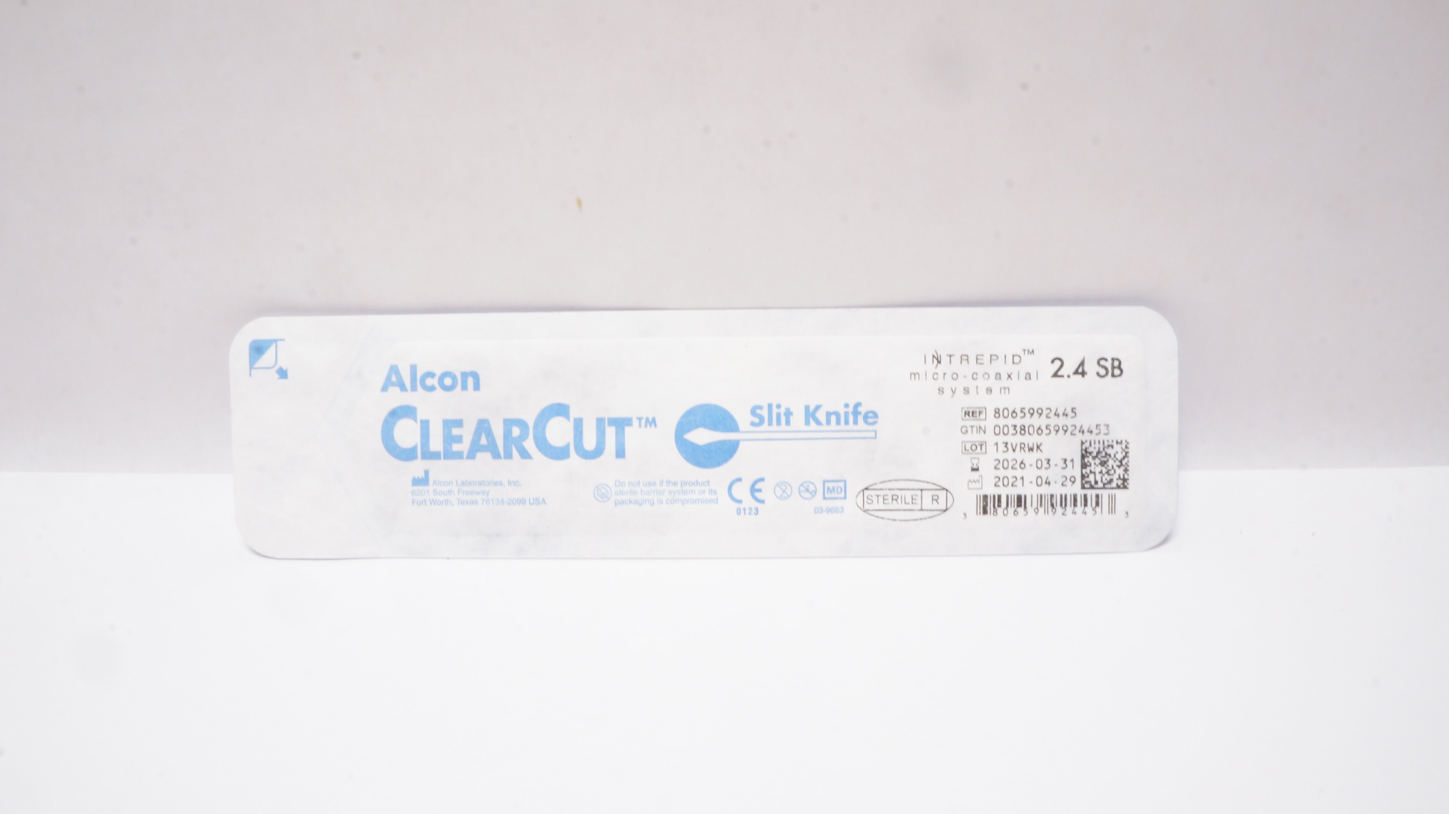 Alcon 8065992445 Intrepid Micro-Coaxial System ClearCut Slit Knife 2.4 SB