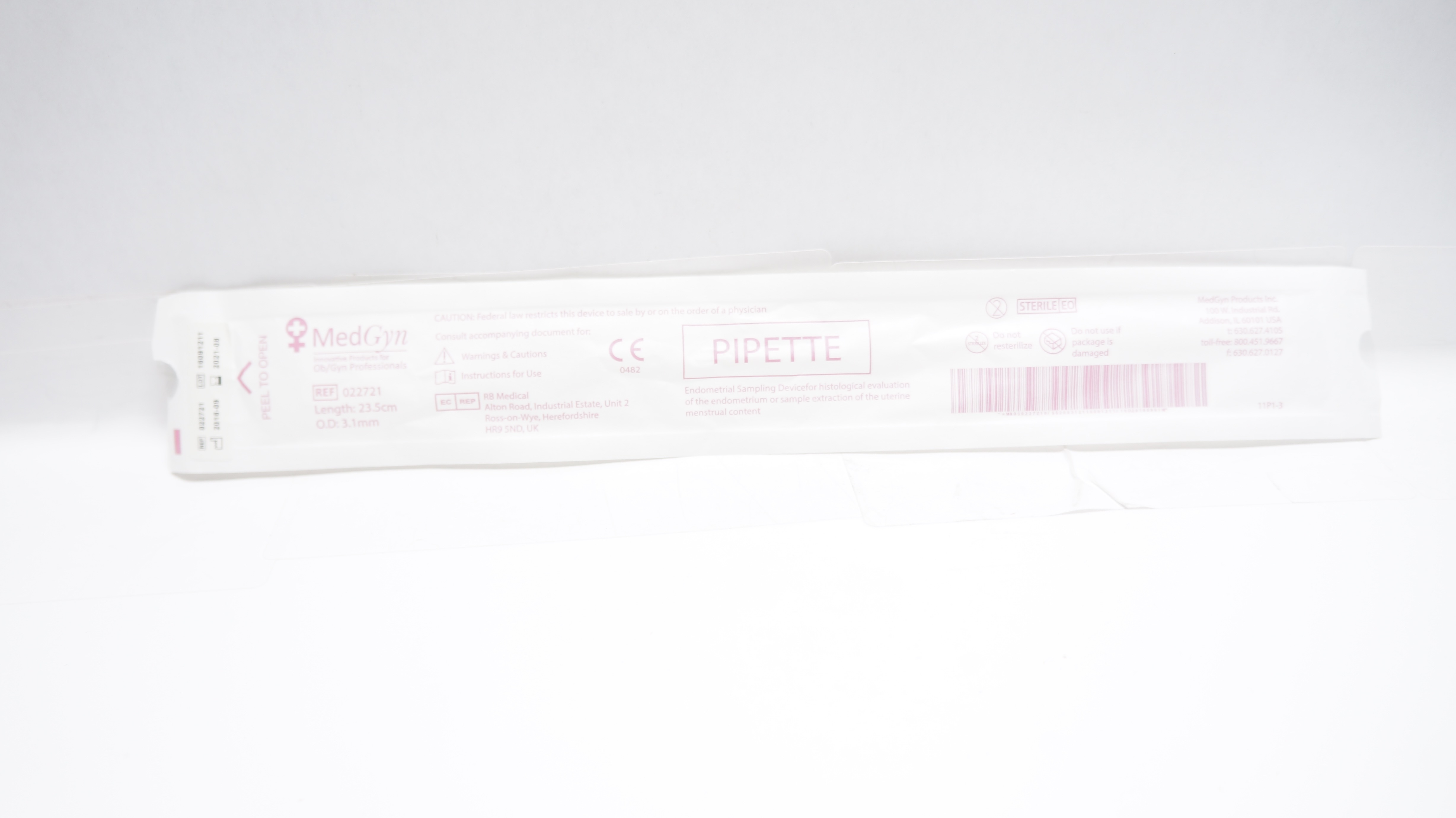 MedGyn 022721 Pipette Endometrial Sampling Device 23.5cm x 3.1mm OD (x)