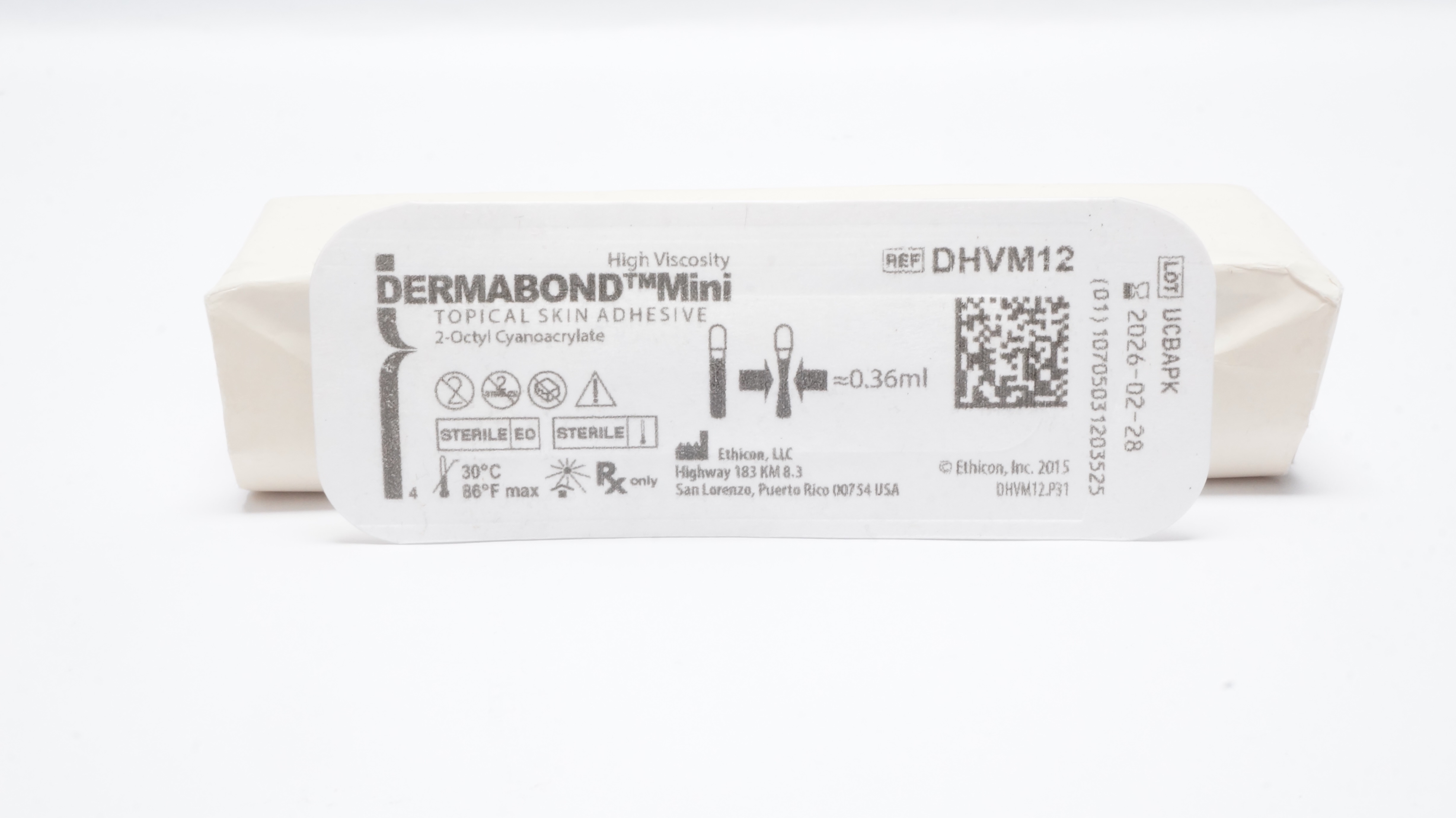 Ethicon DHVM12 Dermabond Mini Topical Skin Adhesive 0.36ml