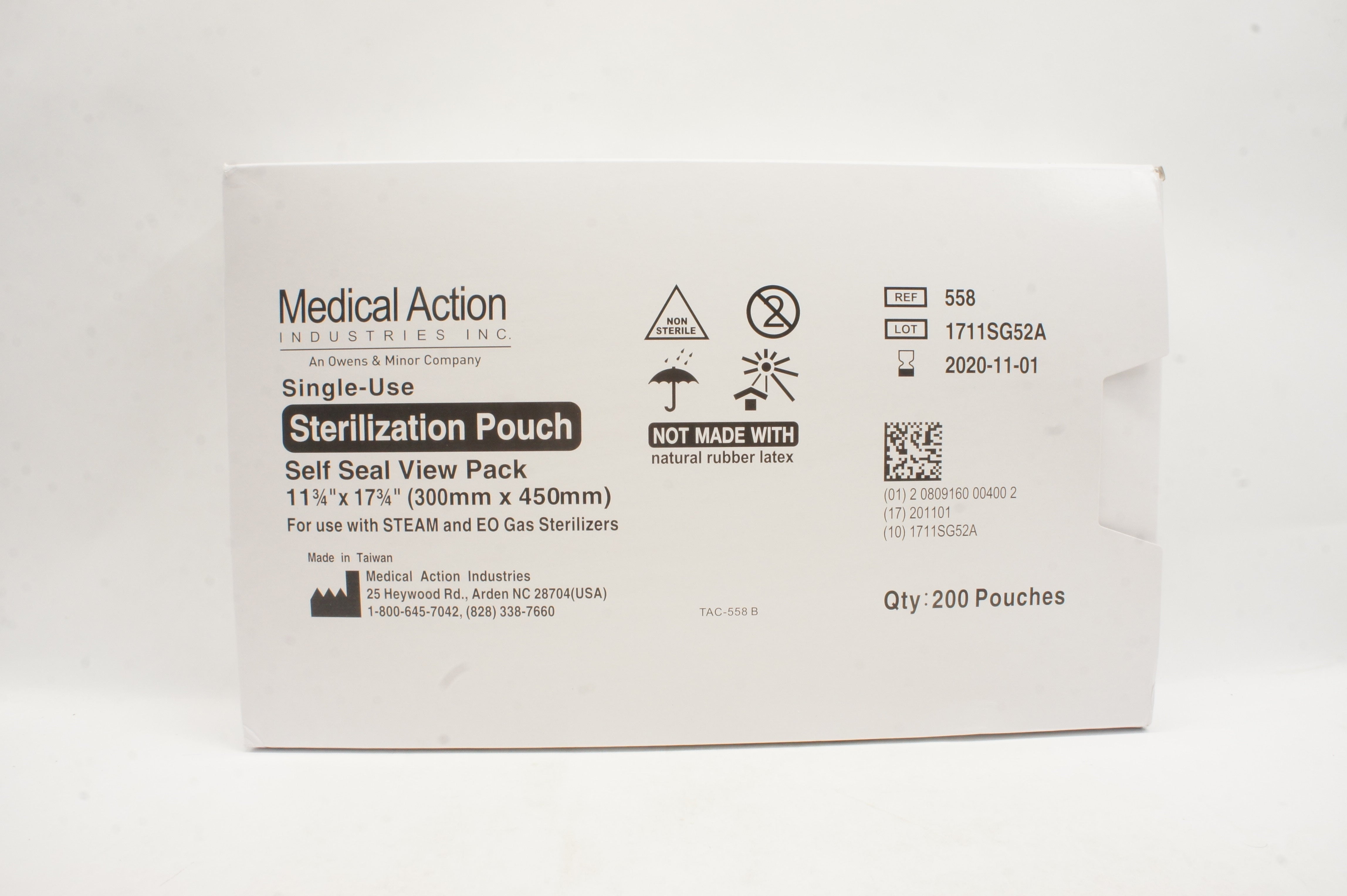 Medical Action 558 Sterilization Pouch Self Seal 300 x 450mm (x) - Box of 200