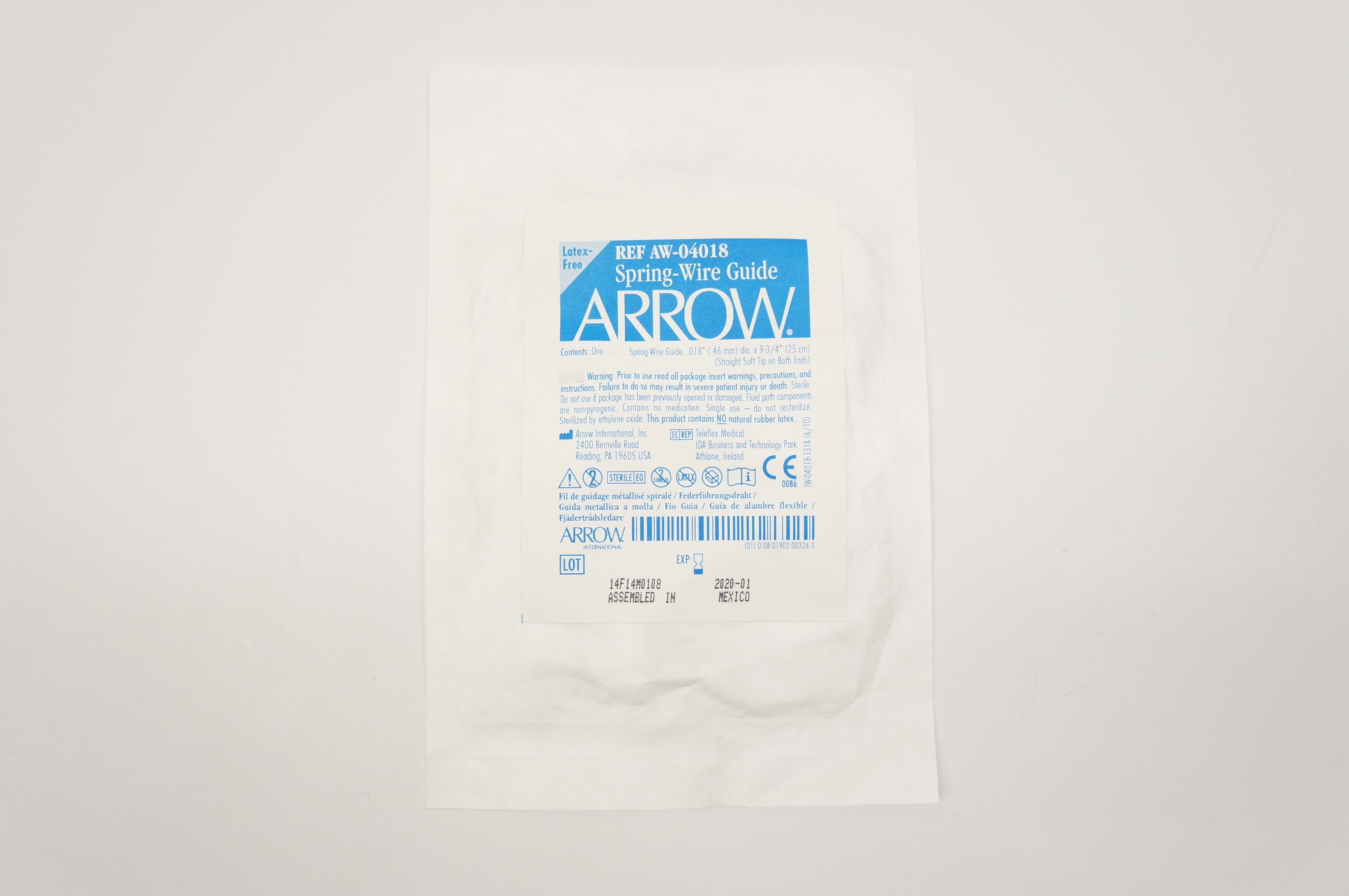 Arrow AW-04018 Spring-Wire Guide .018inch x 9-3/4inch (x)