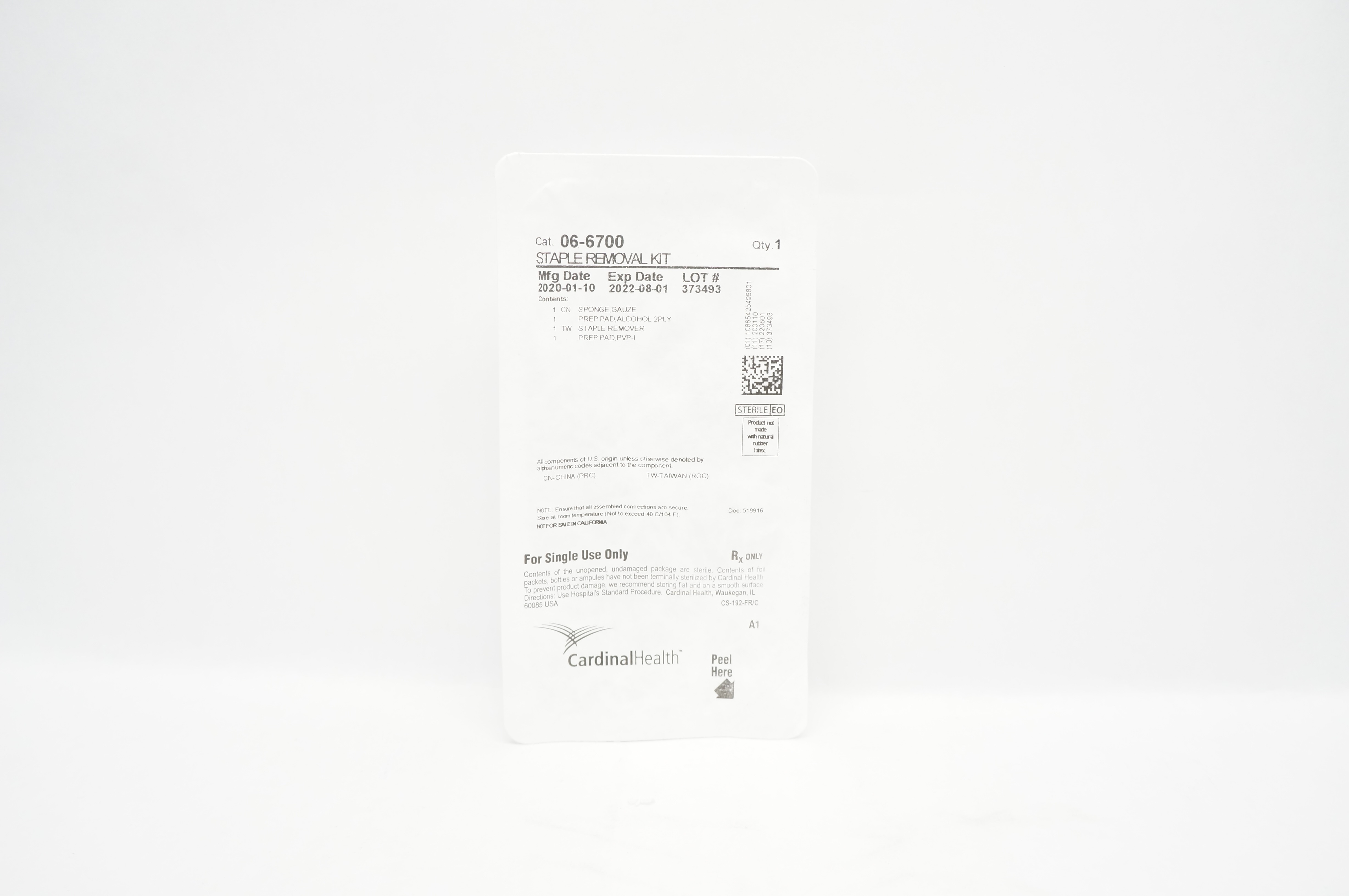 Cardinal Health 06-6700 Sterile Staple Removal Kit (x)