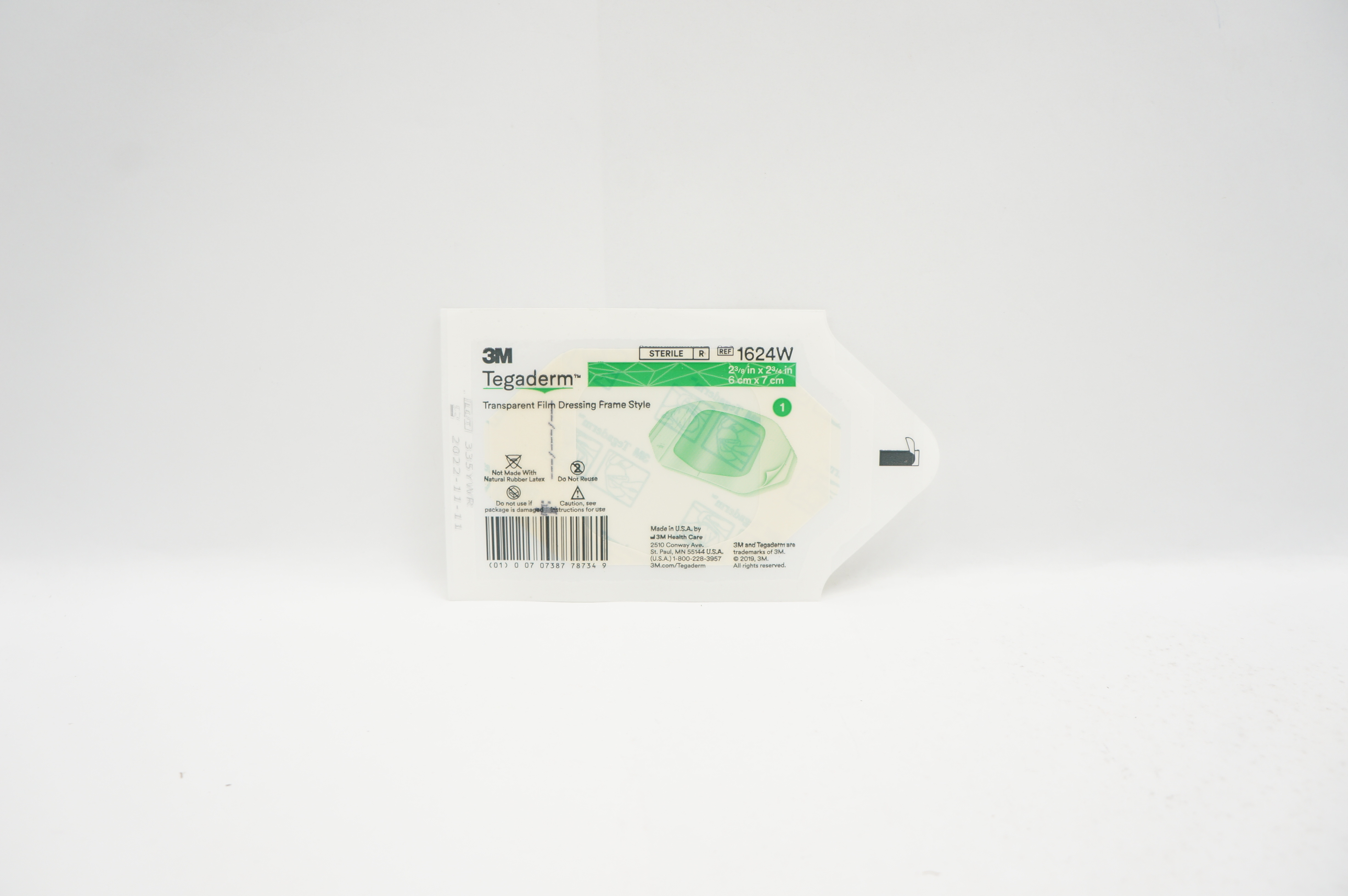 3M 1624W Tegaderm Transparent Film Dressinf Frame Style 2 3/8 x 2 3/4 inch
