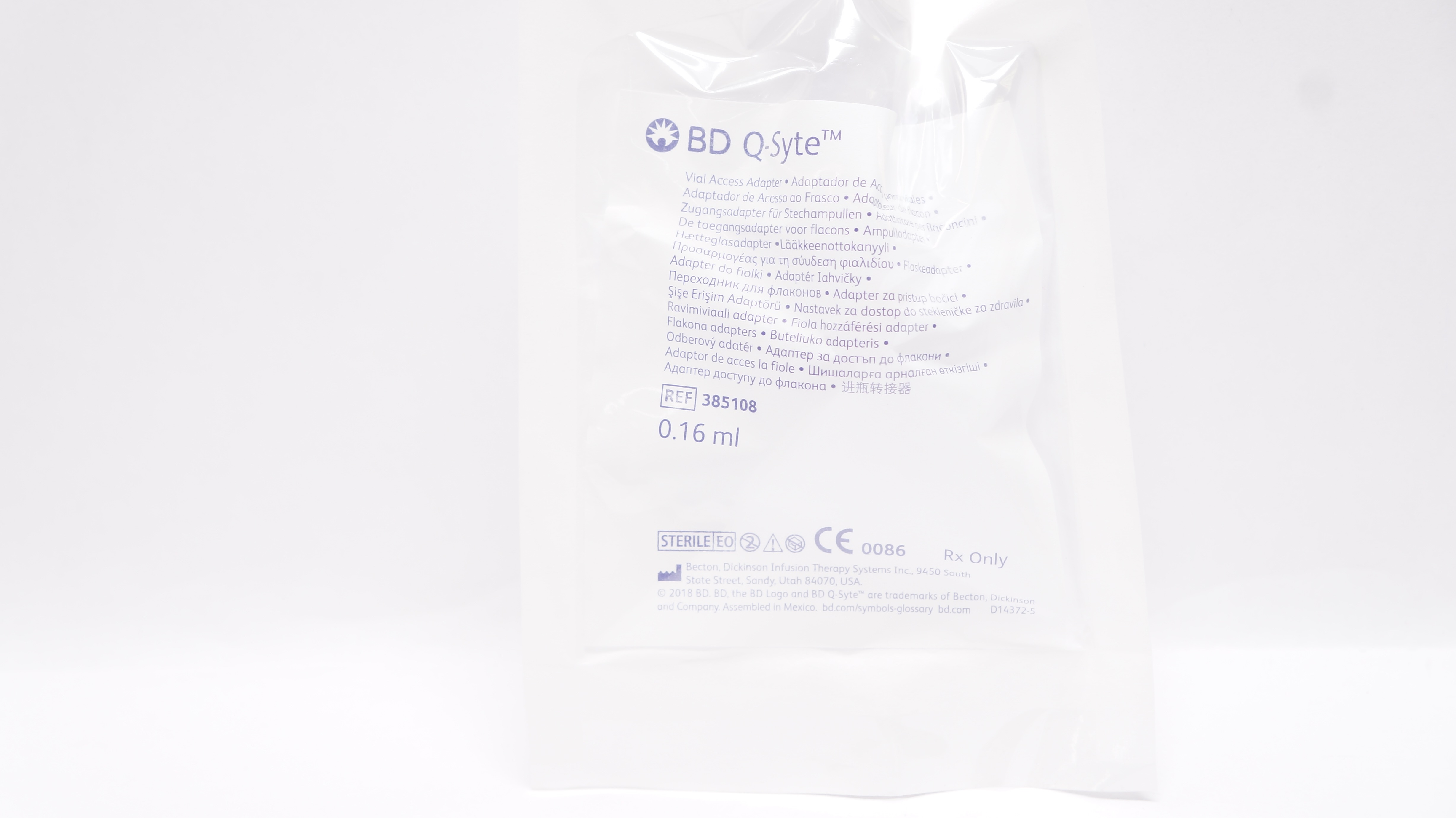 BD 385108 Q-Style Vial Access Adapter 0.016mL