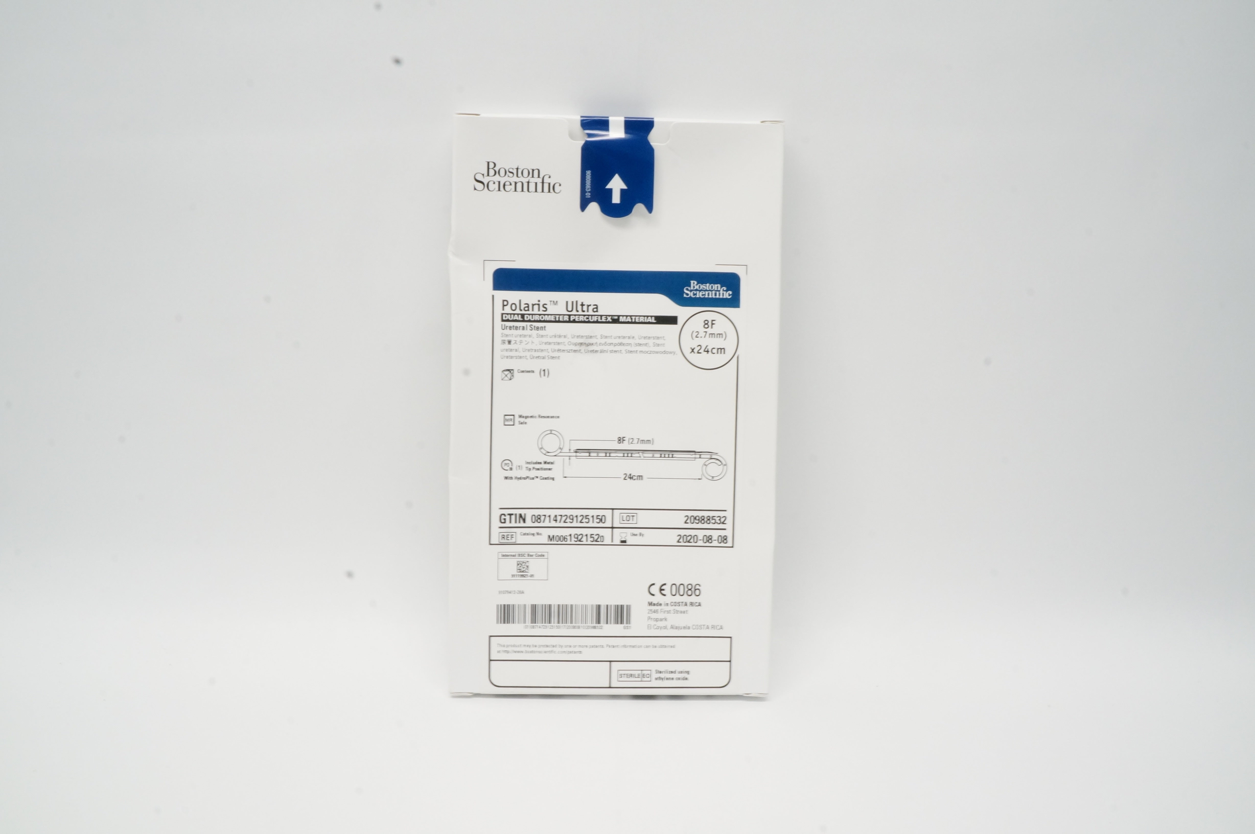 Boston Scientific 192152 Dual Percuflex Material, Ureteral Stnt 8F x 24cm (x)