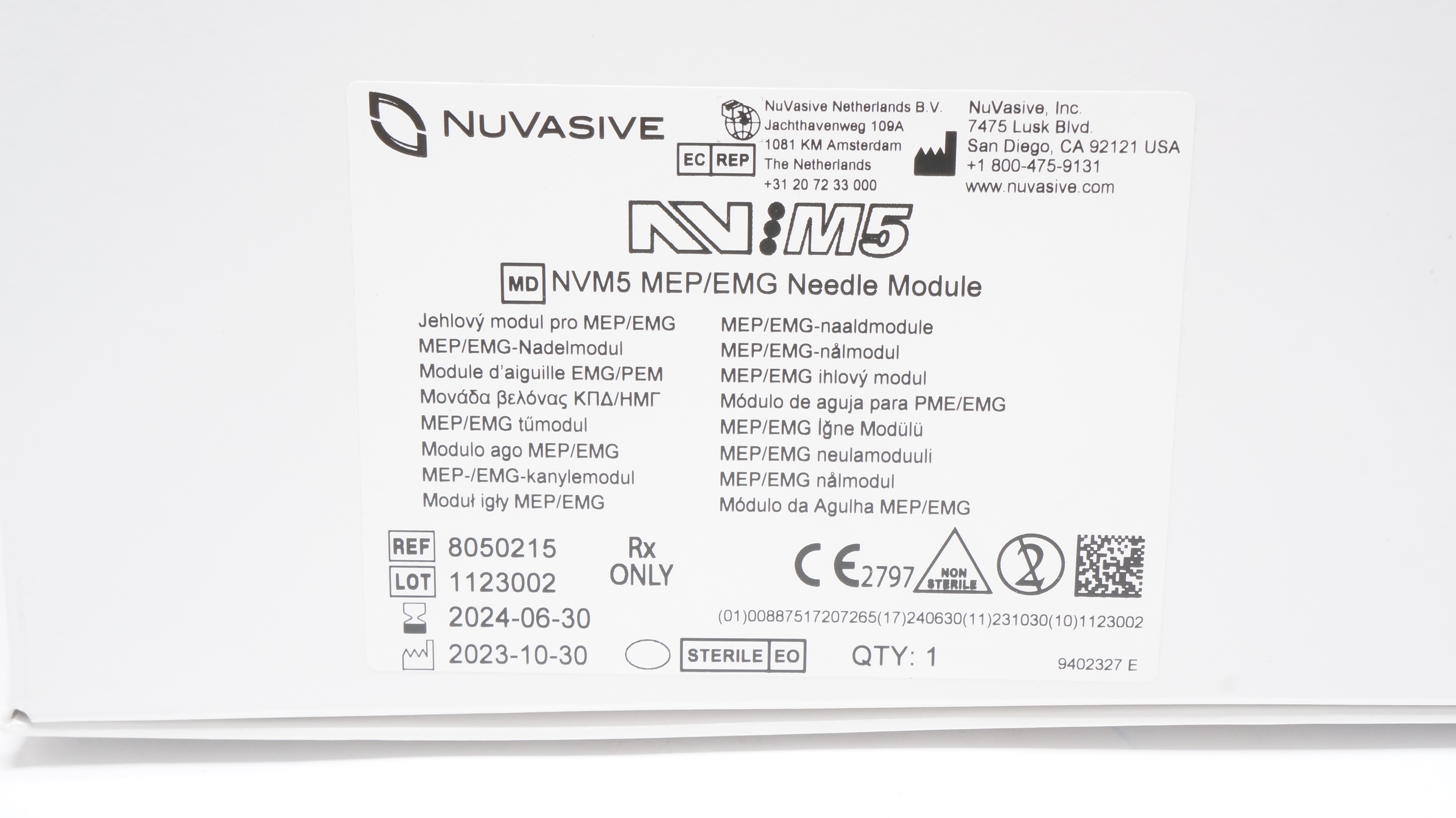 NuVasive 8050215 NVM5 MEP/EMG Ndle Module (x)