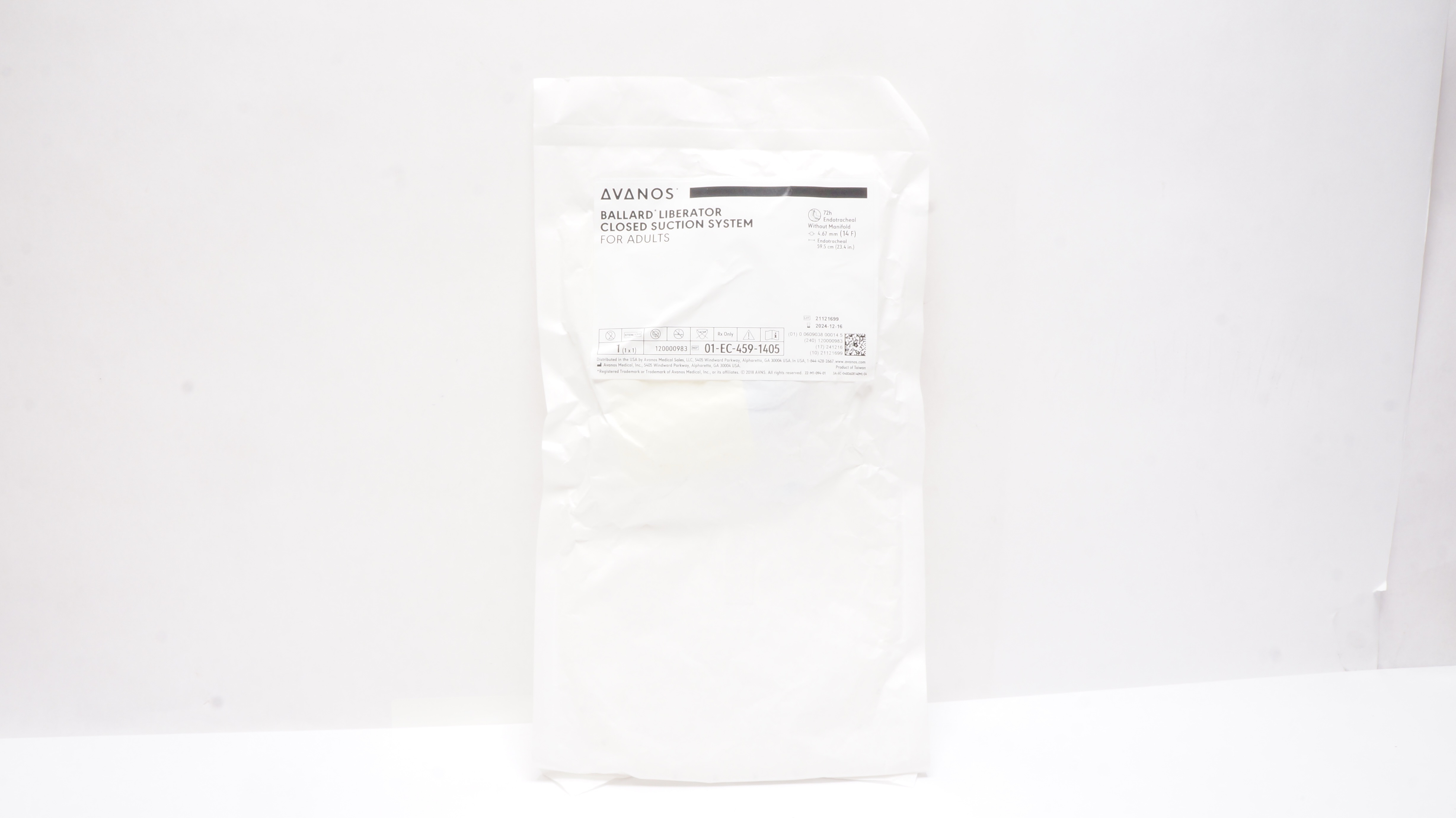 Avanos 01-EC-459-1405 Ballard Liberator Closed Suction System, 14F x 23.4In