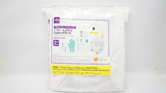 Medline URO0170218CSQ Total One Layer Tray Simplylatex Coude Cath.18Fr.,10mL (x)