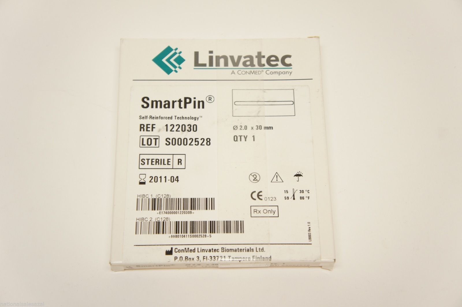122030 ~ Linvatec SmartPin Self-Reinforced Technology 2.0 x 30mm (x)