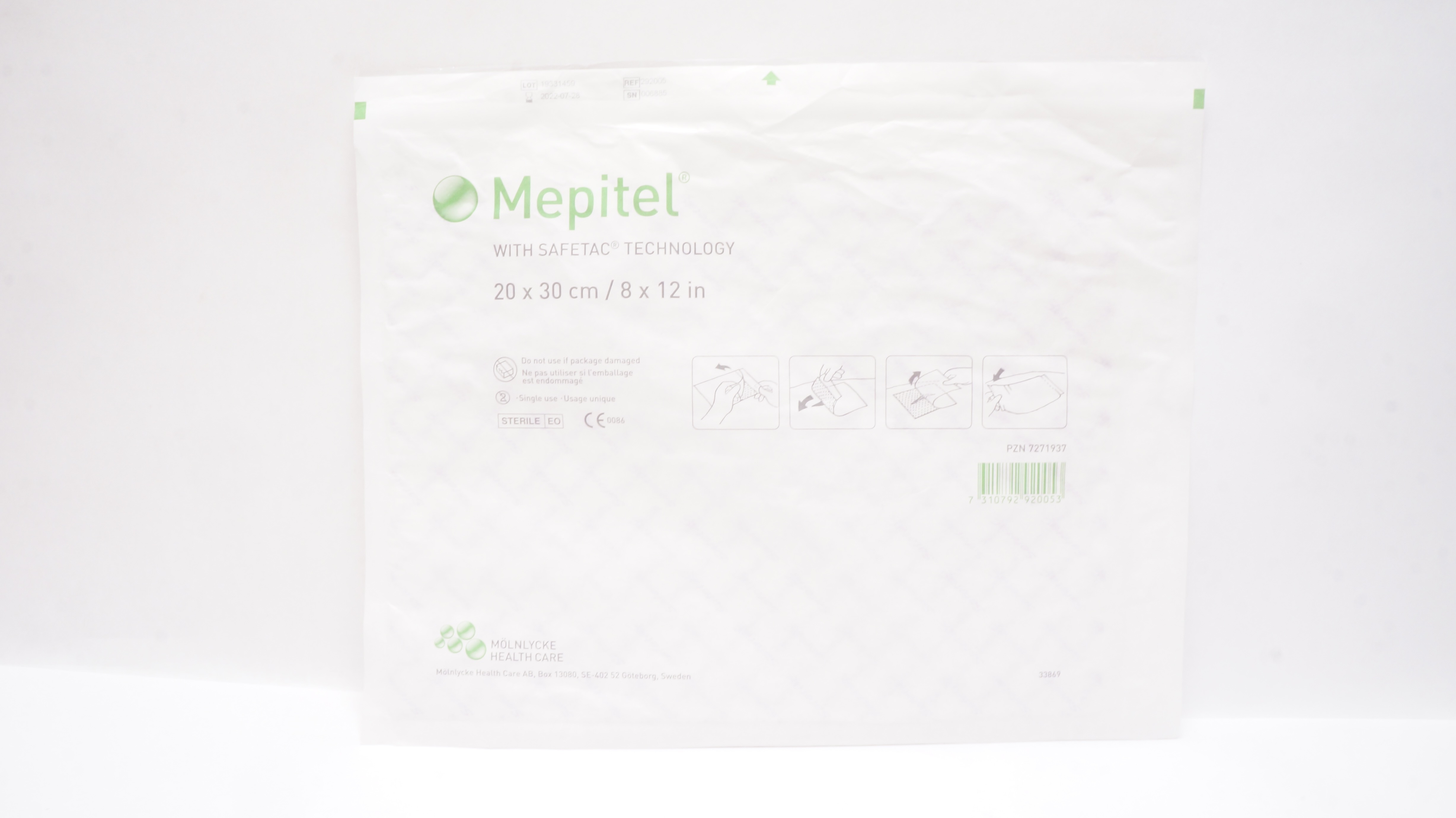 Mölnlycke 292005 Mepitel Soft Silicone Wound Contact Layer 8inch x 12inch (x)