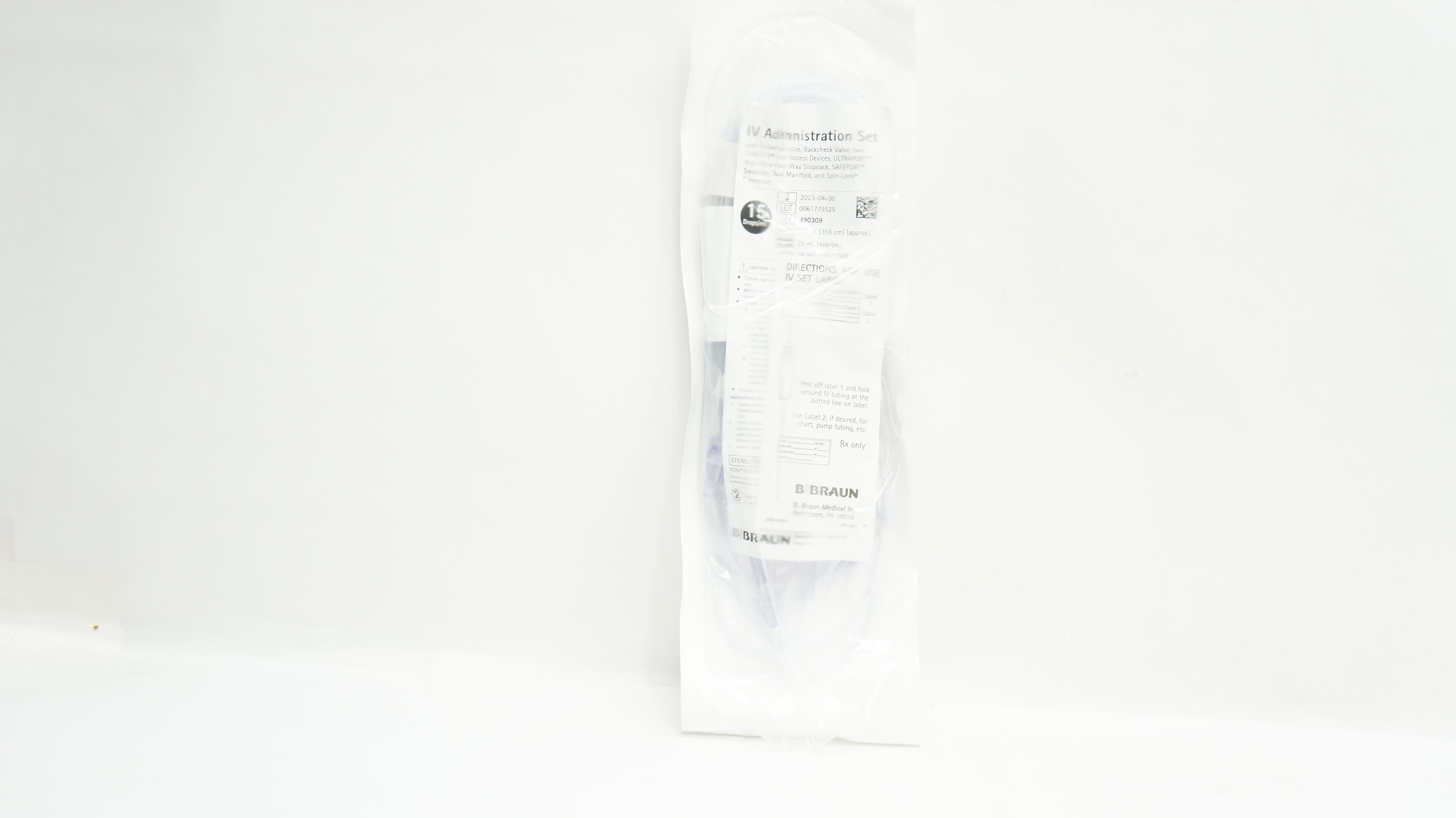 Braun 490309 IV Administration Set 140inch x 25ml Approx. 15Drops/ml (x)