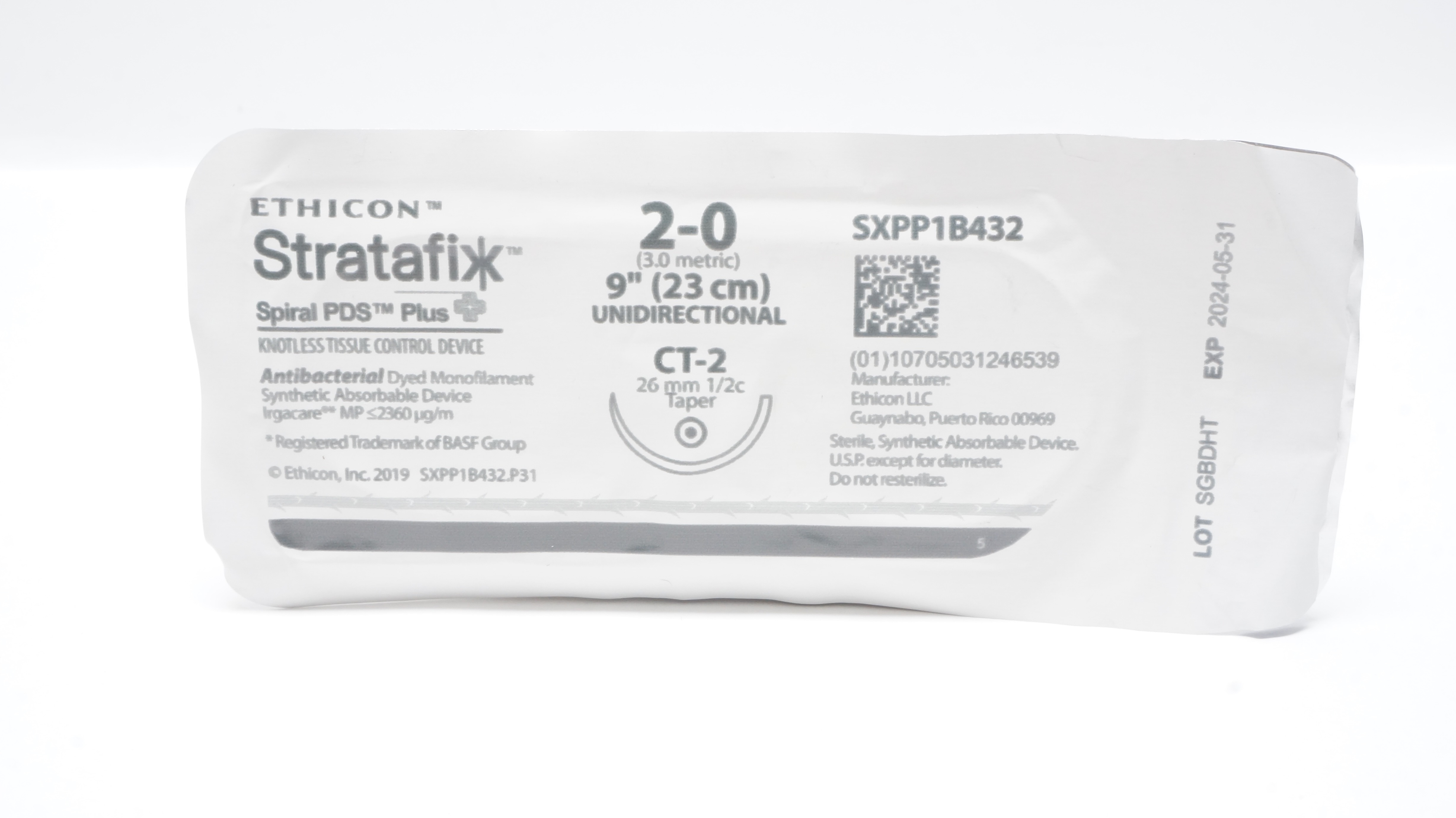 Ethicon SXPP1B432 2-0 Tissue Control Device CT-2 26mm 1/2c Taper, 9inch (x)