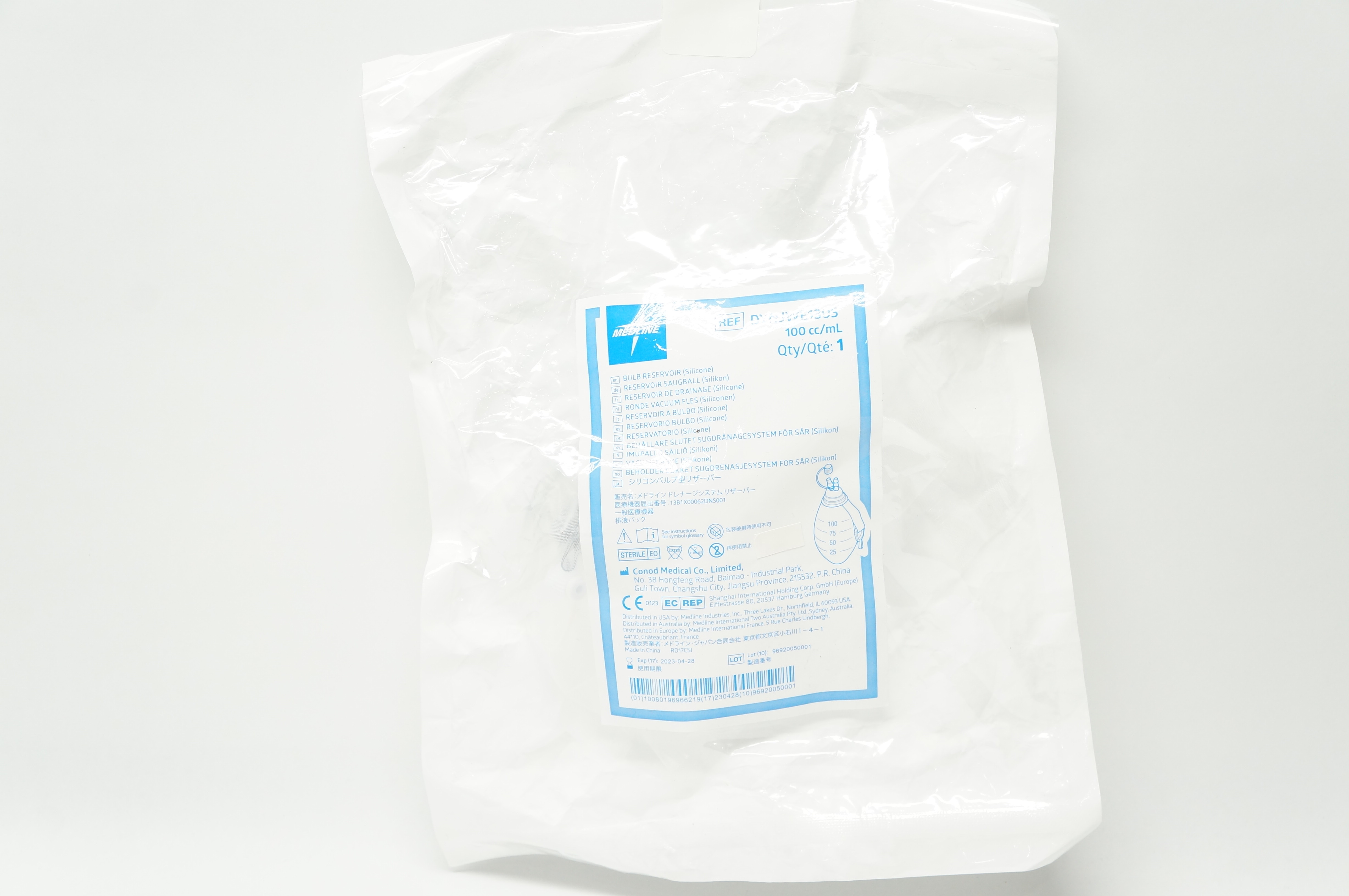 Medline DYNJWE1305 100cc/ml Bulb Reservoir