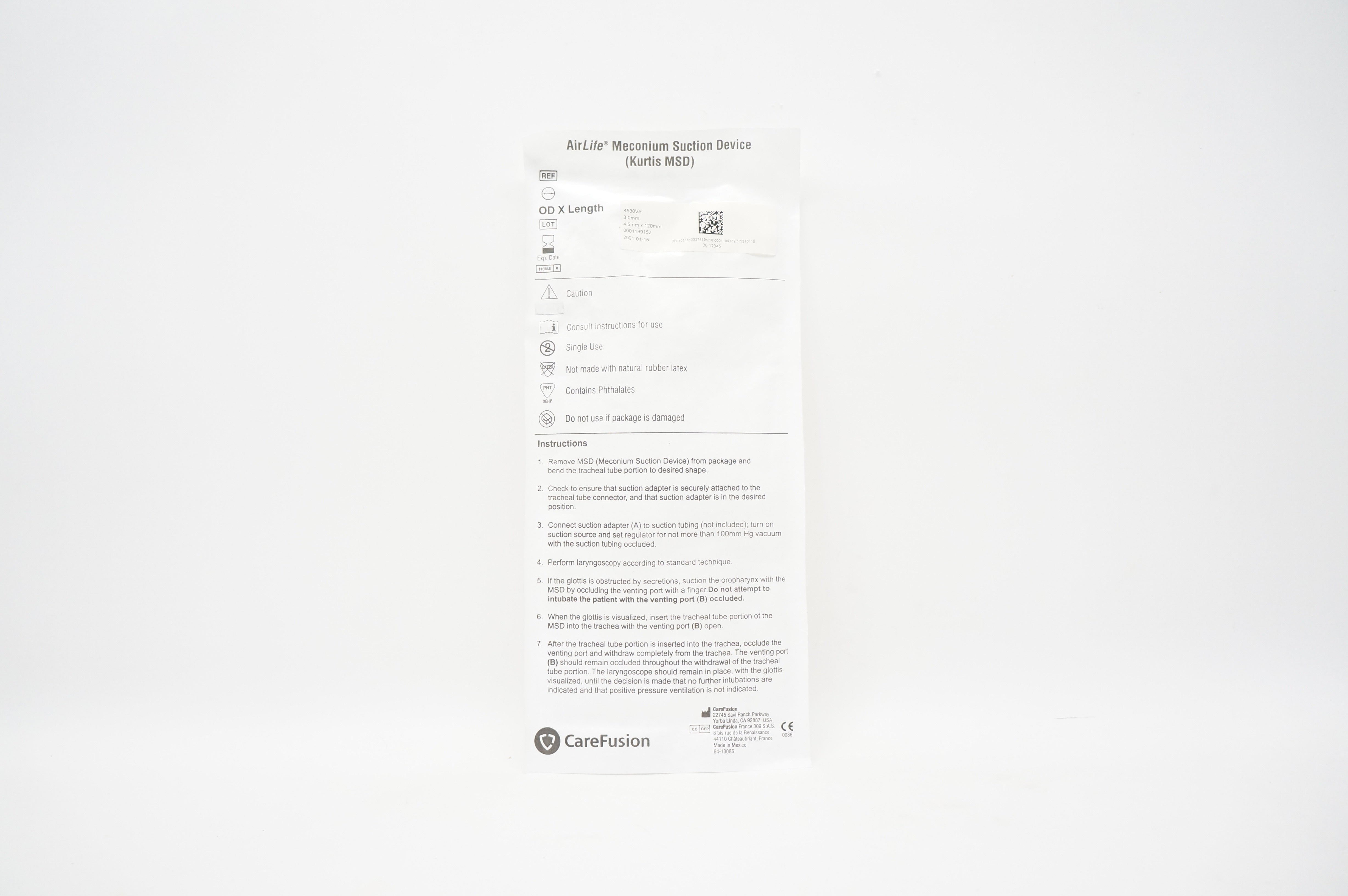 CareFusion 4530VS AirLife Meconium Suction Device (x)