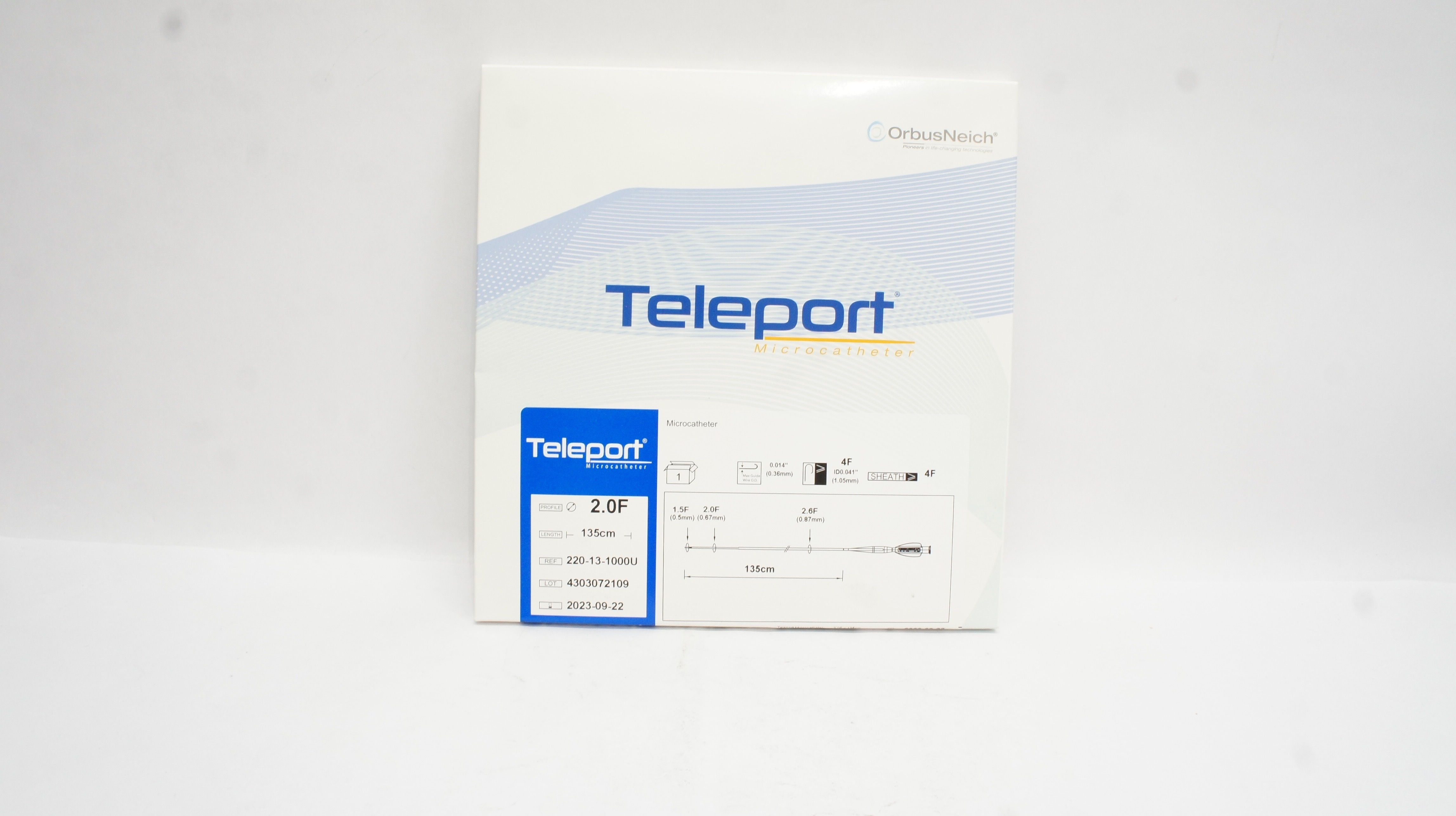 OrbusNeich Medical 220-13-1000U Teleport Microcath. 2.0F x 135cm (x)