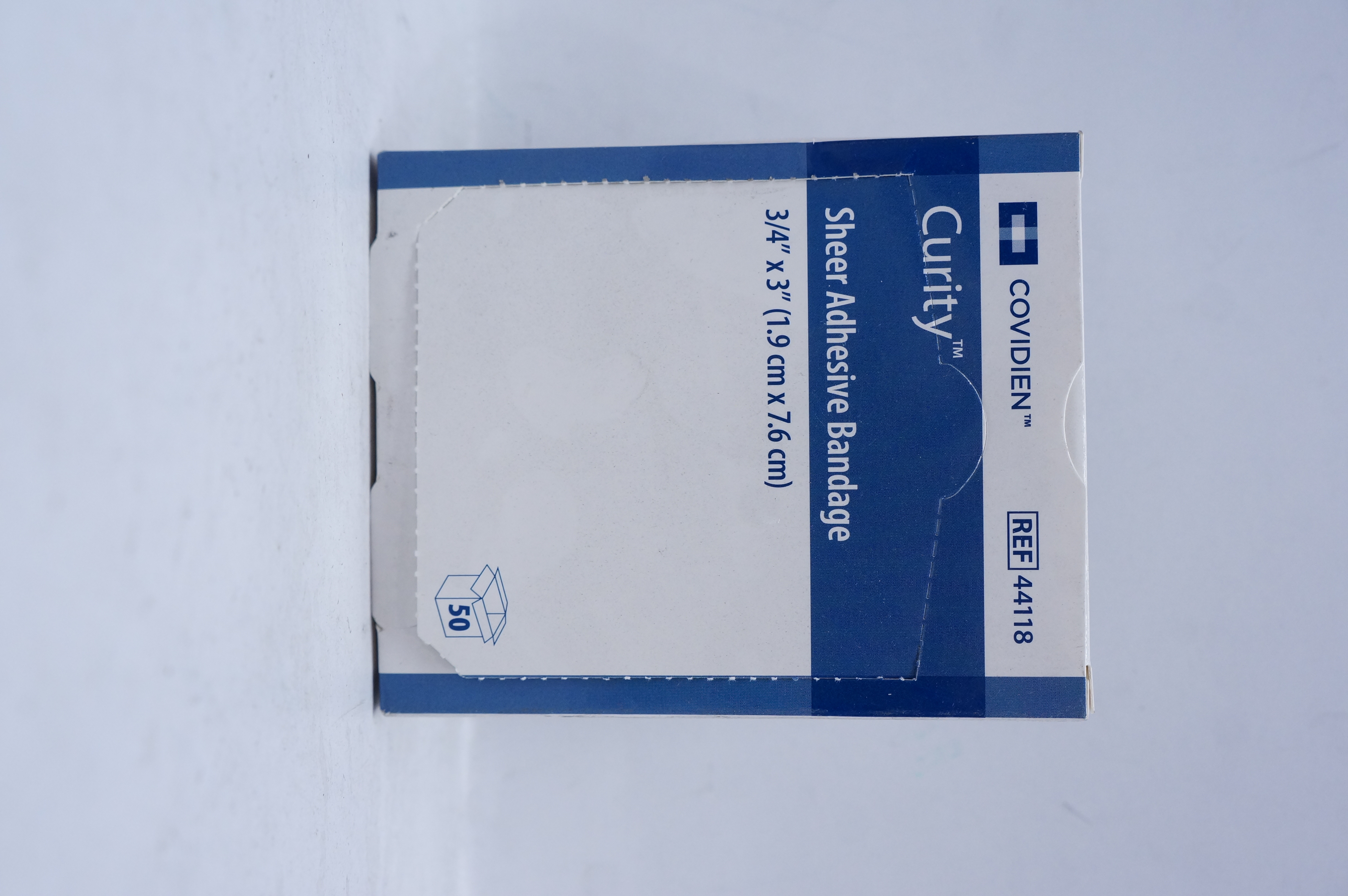 Covidien 44118 Curity Sheer Adhesive Bandage 3/4inch x 3inch - Box of 50