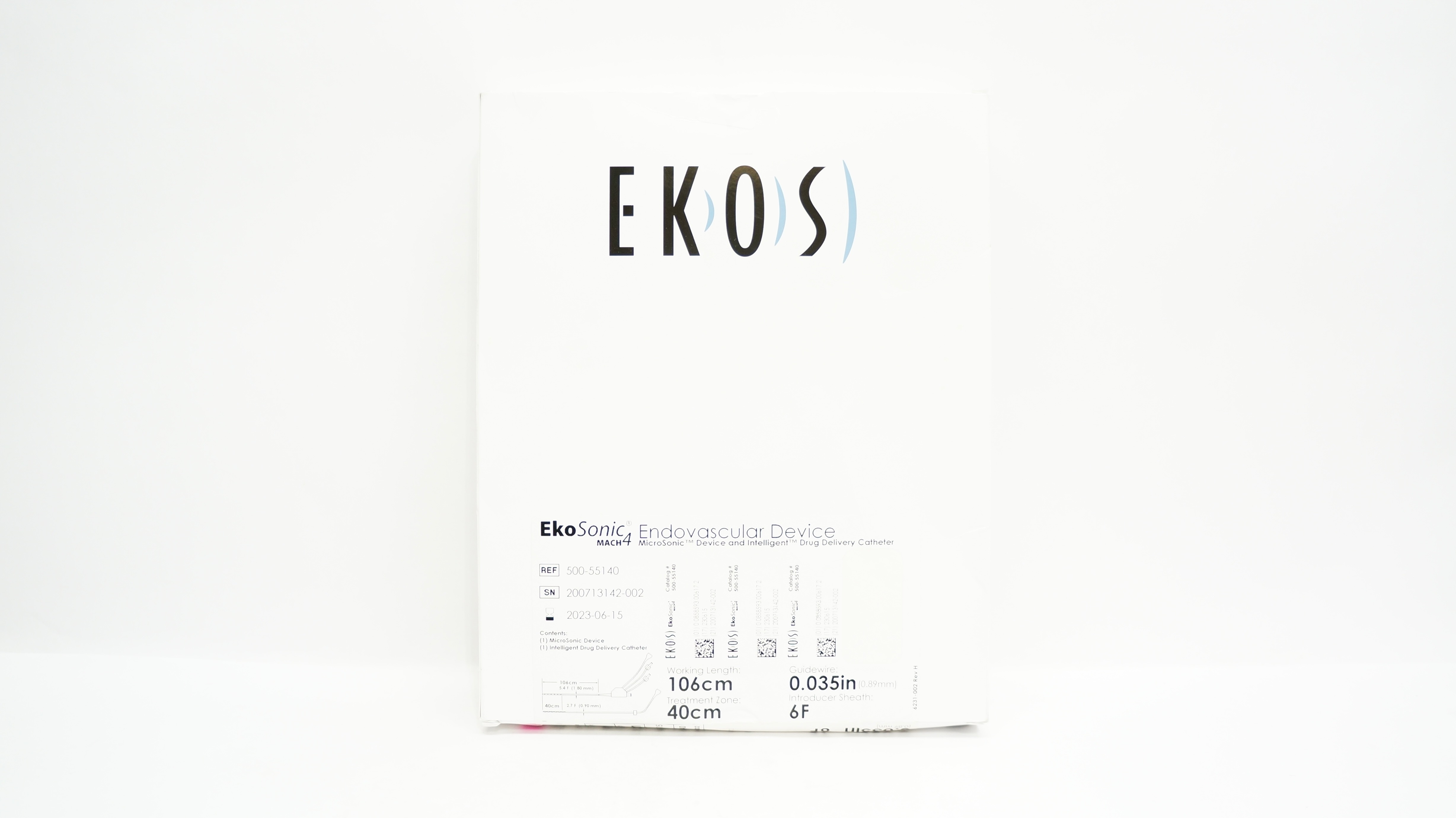 EKOS 500-55140 EkoSonic Endovascular Device 6F x 106cm x 40cm x 0.035in (x)