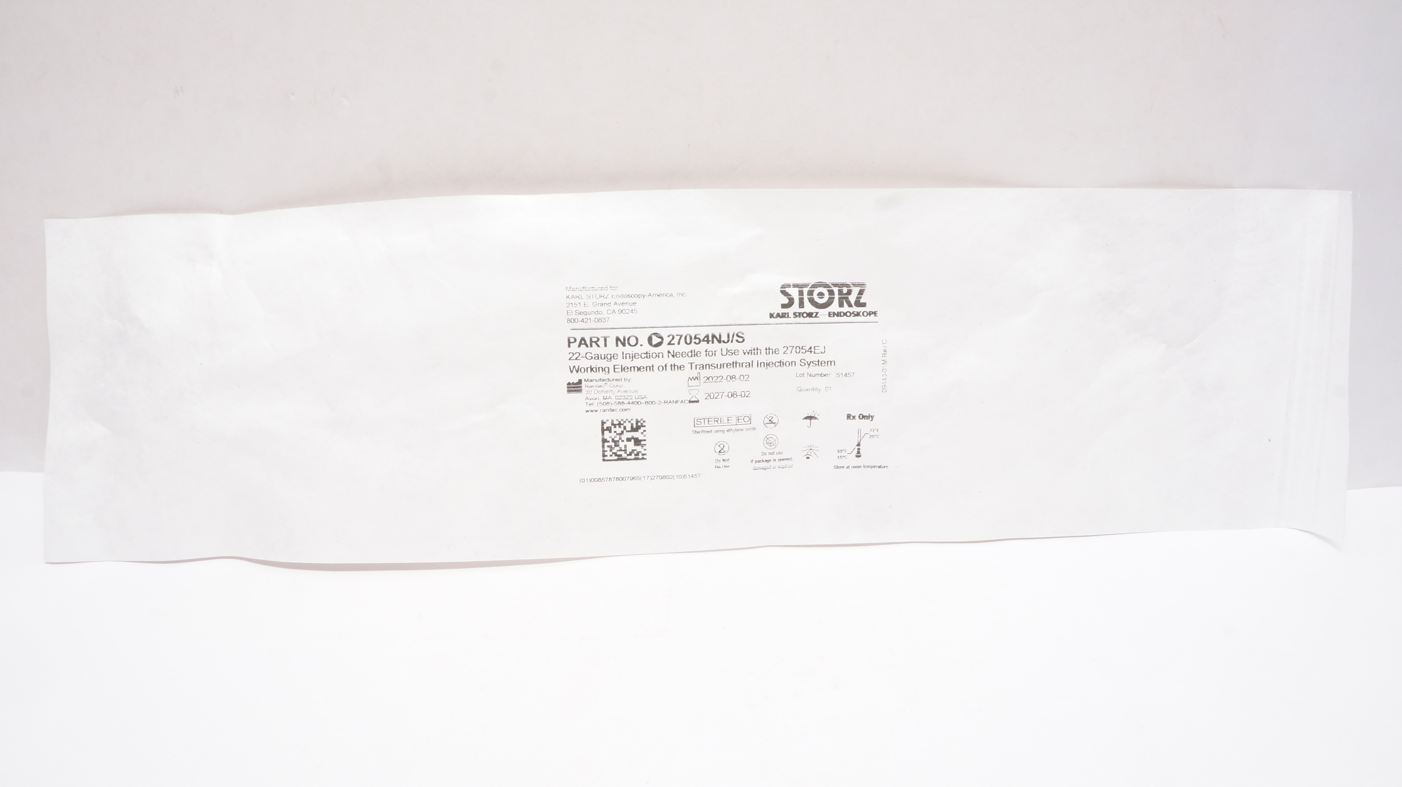 Karl Storz  27054NJ/S Injection Ndle 22G