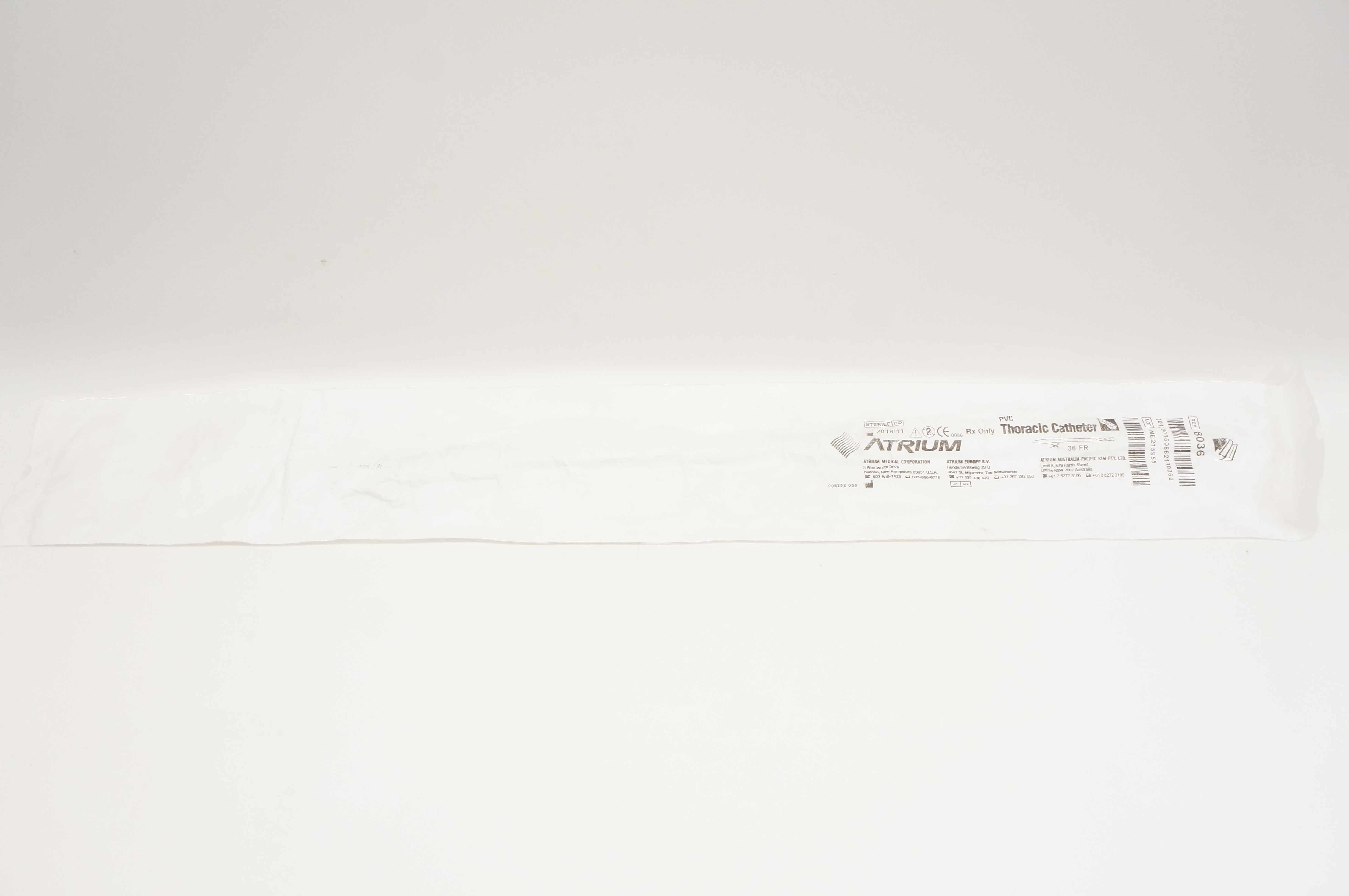 Atrium 8036 PVC Thoracic Cath. 36Fr (x)