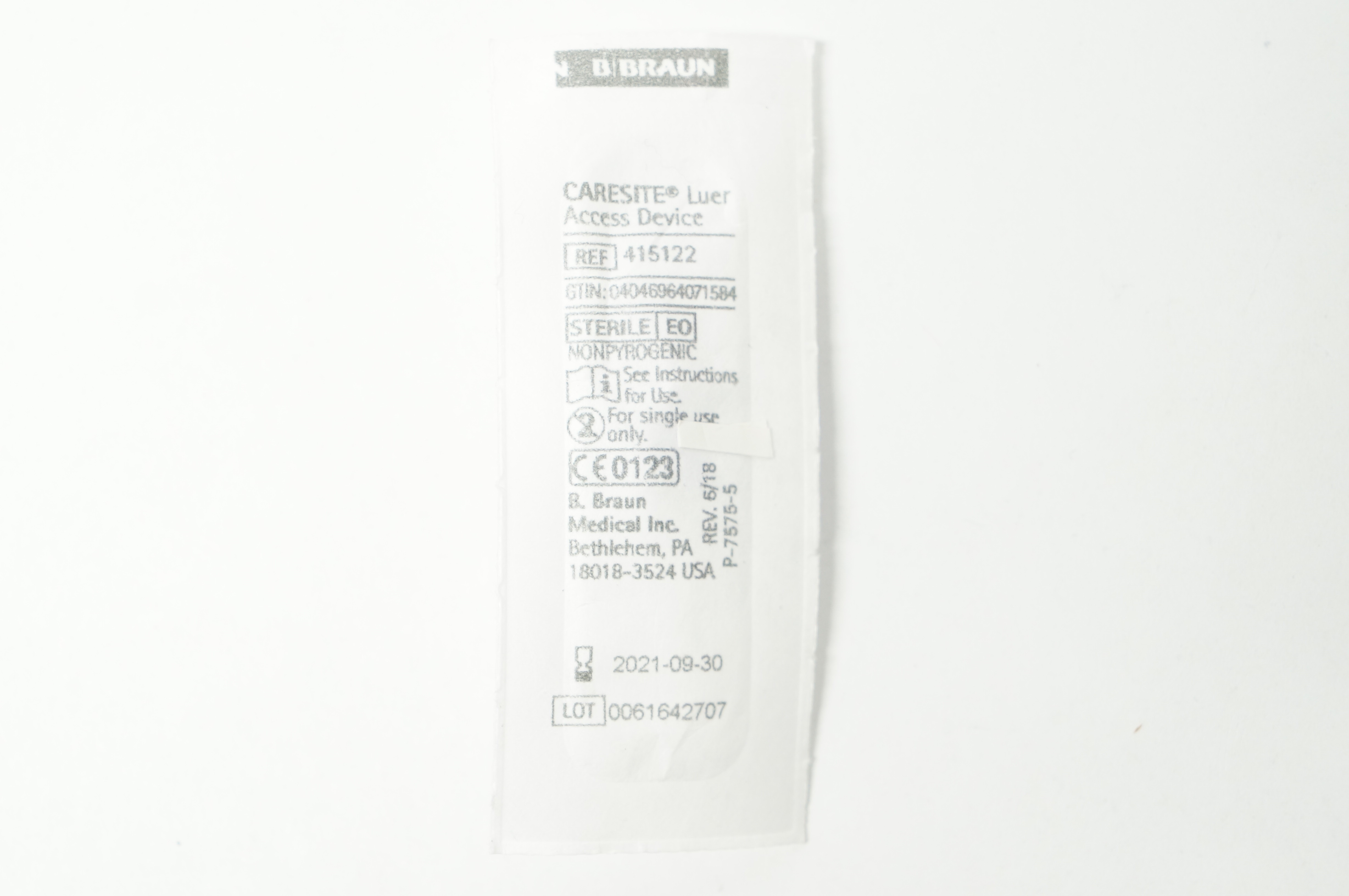 Braun 415122 Caresite Luer Access Device (x)