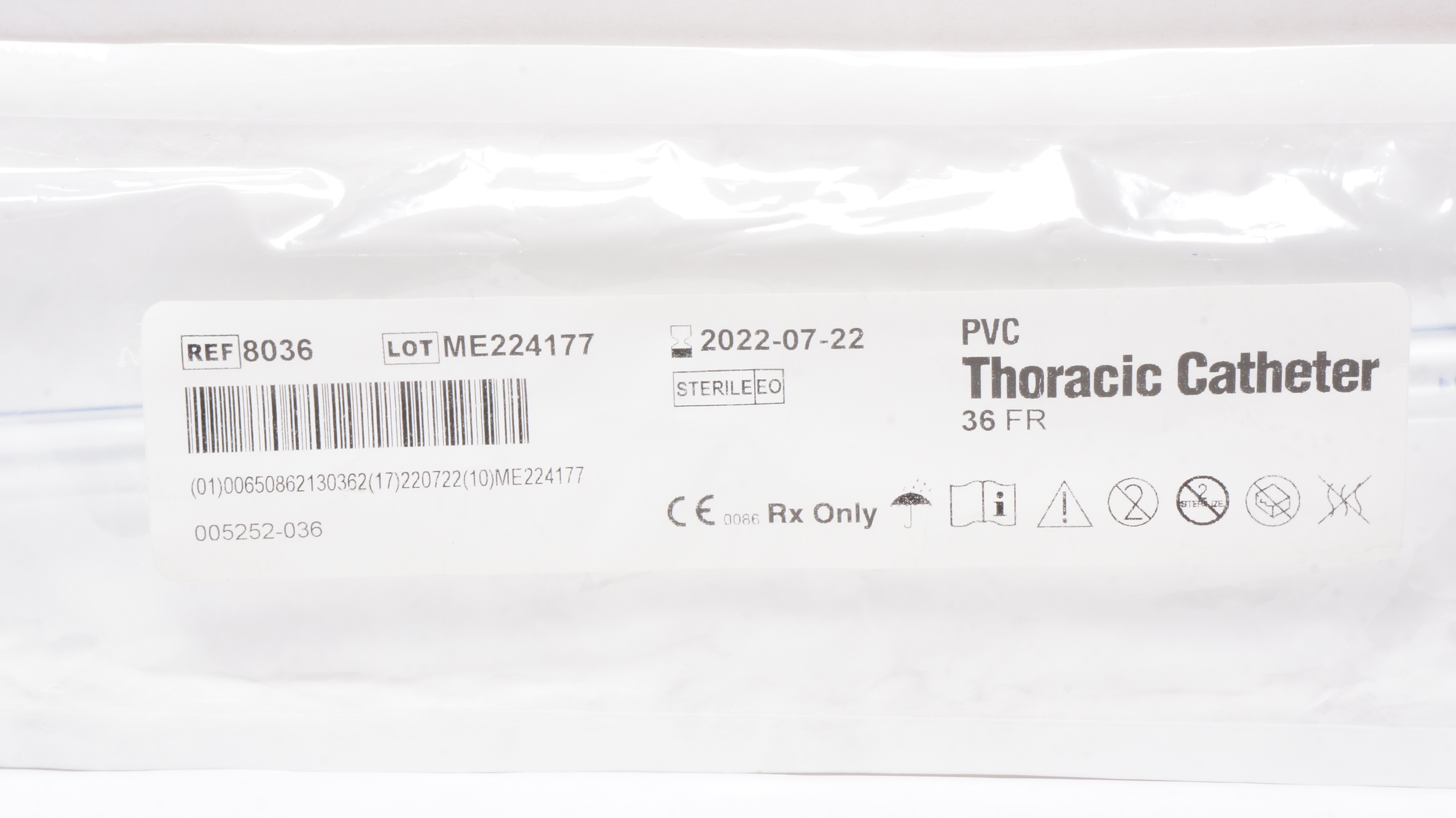 Atrium 8036 PVC Thoracic Cath. 36Fr (x)