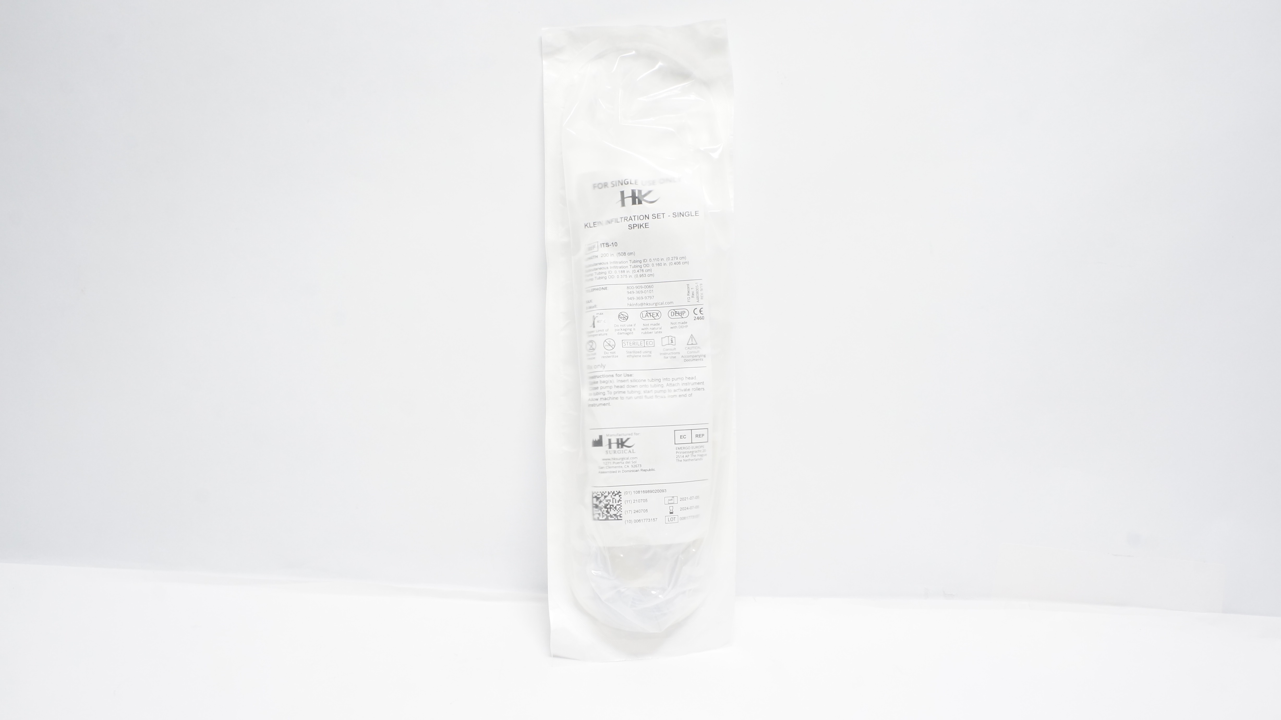 HK SURGICAL ITS-10 Klein Infiltration Set, Single Spike (x)