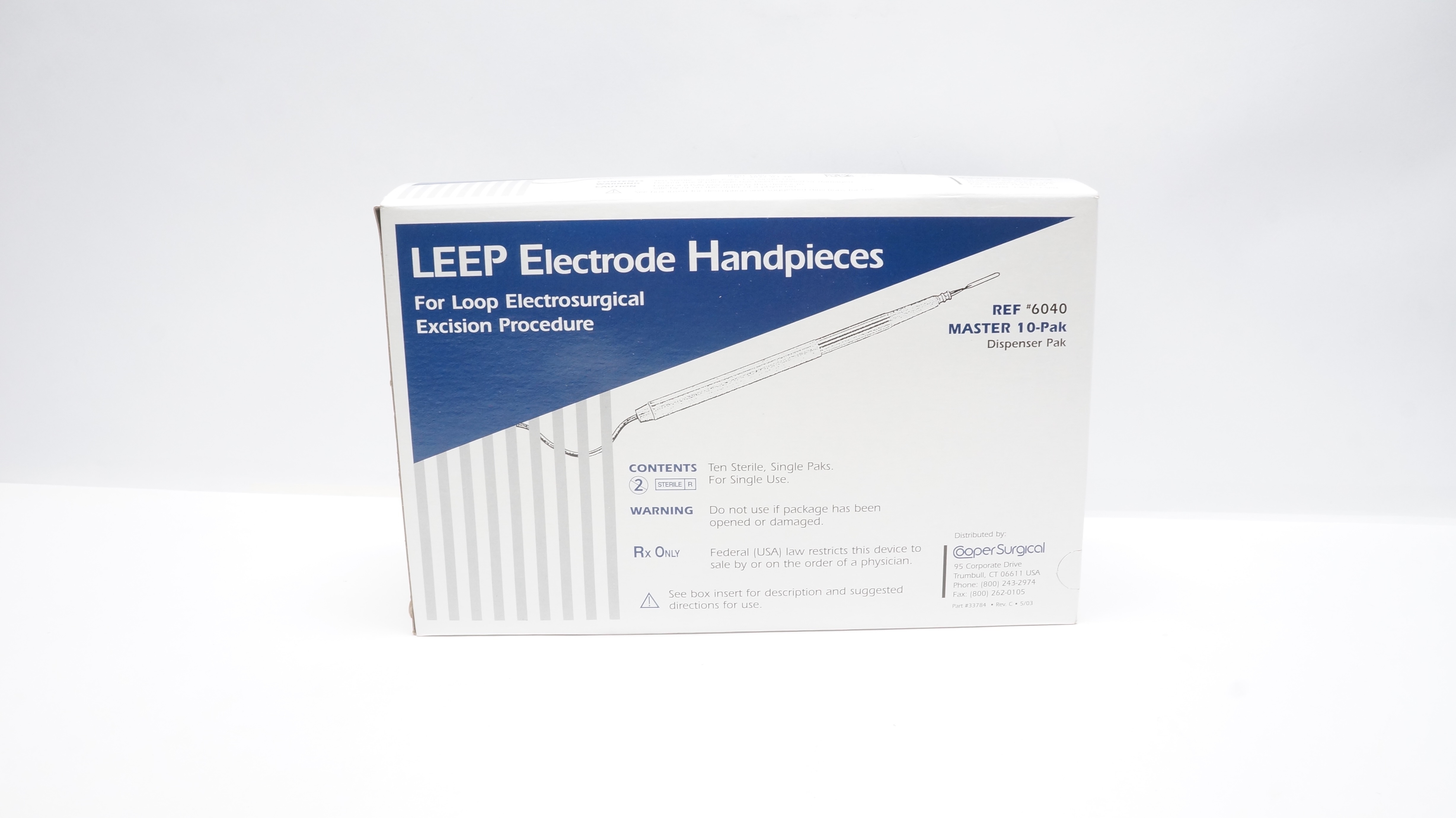Cooper Surgical 6040 Leep Electrode Handpieces, Single Patient Use - Box of 10
