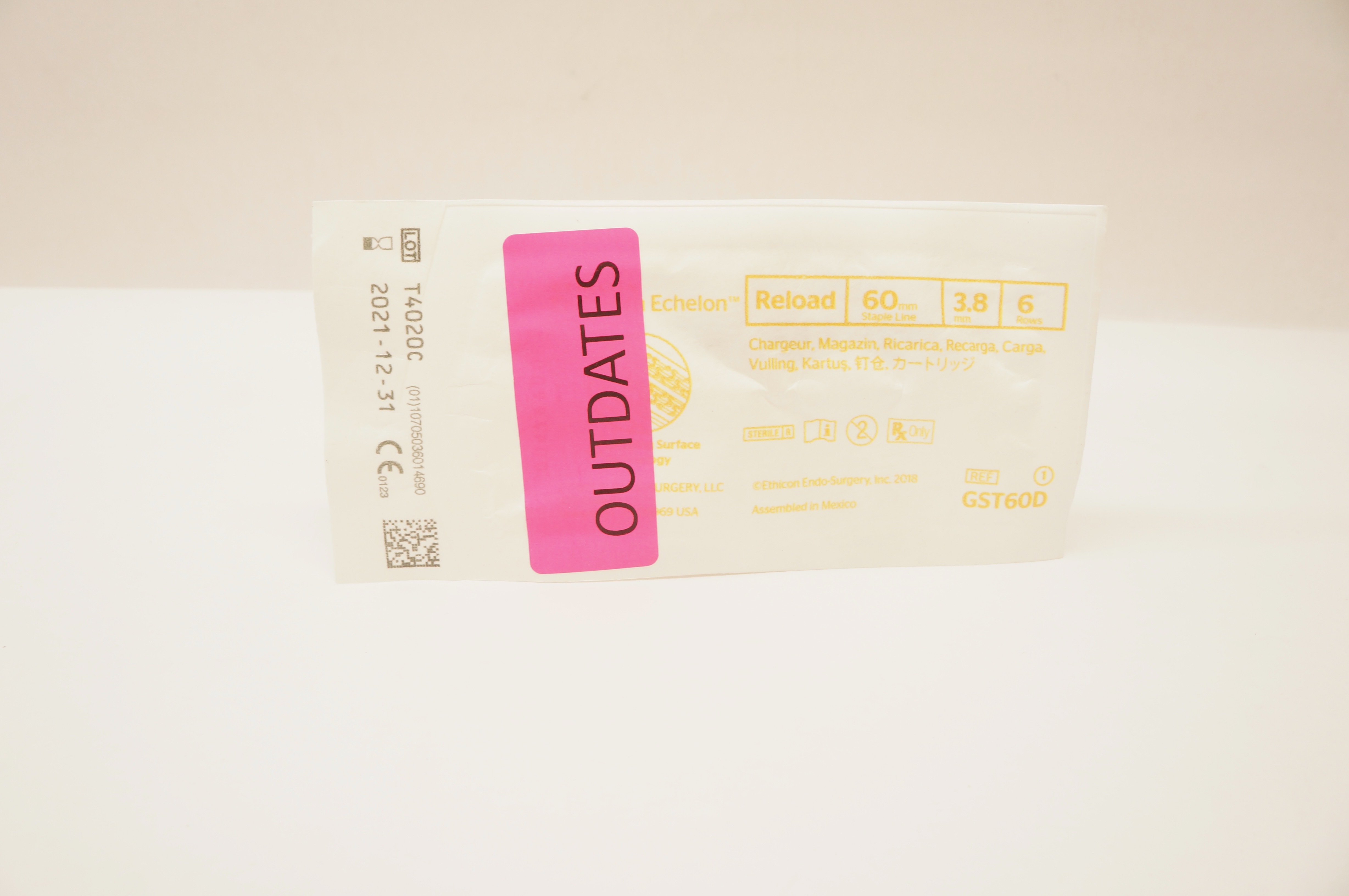 Ethicon GST60D Endopath Echelon Reload 60mm 3.8mm 6 Rows (x)