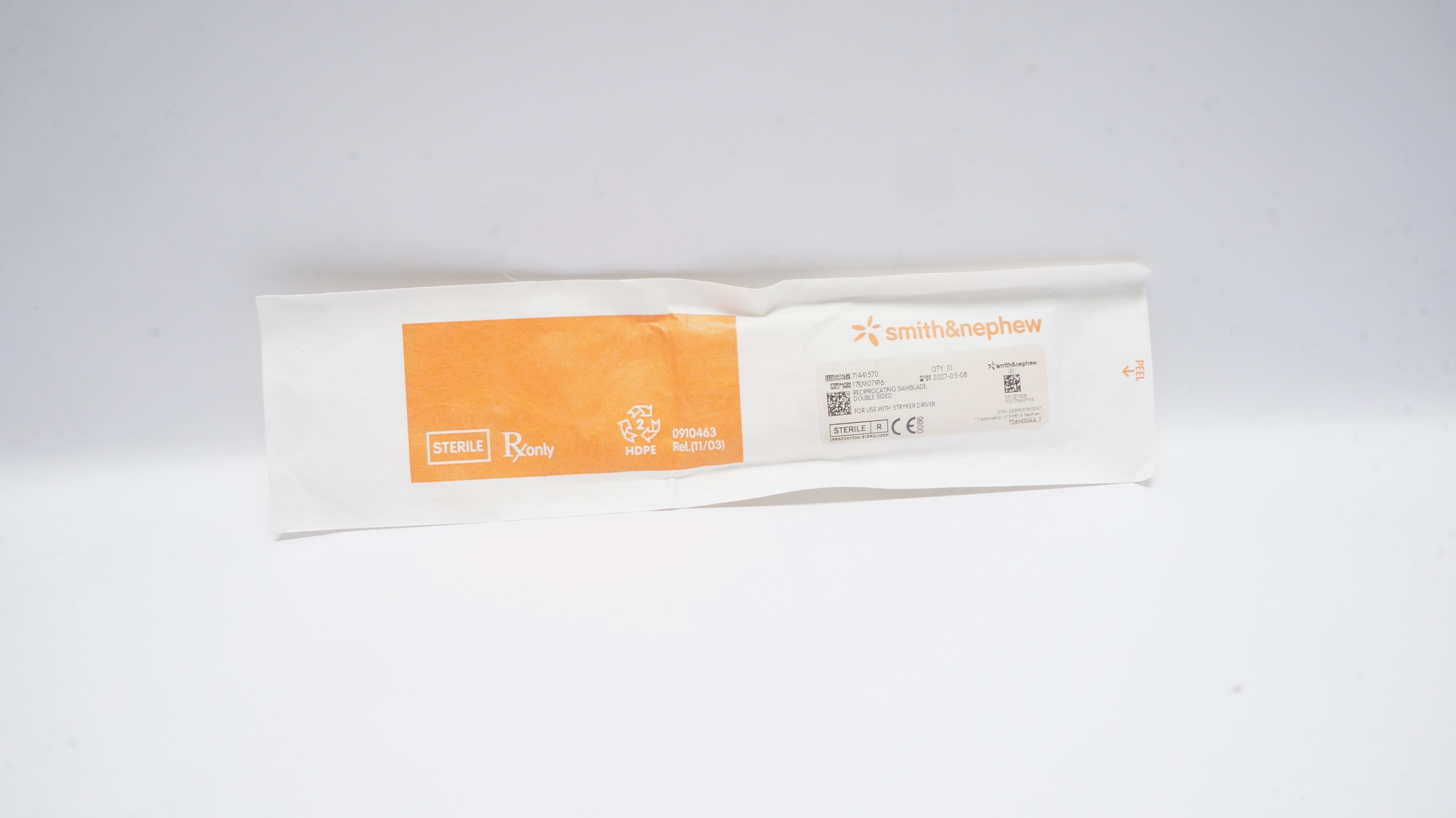 Smith&Nephew 71441570 Reciprocating Sawblade Double Sided