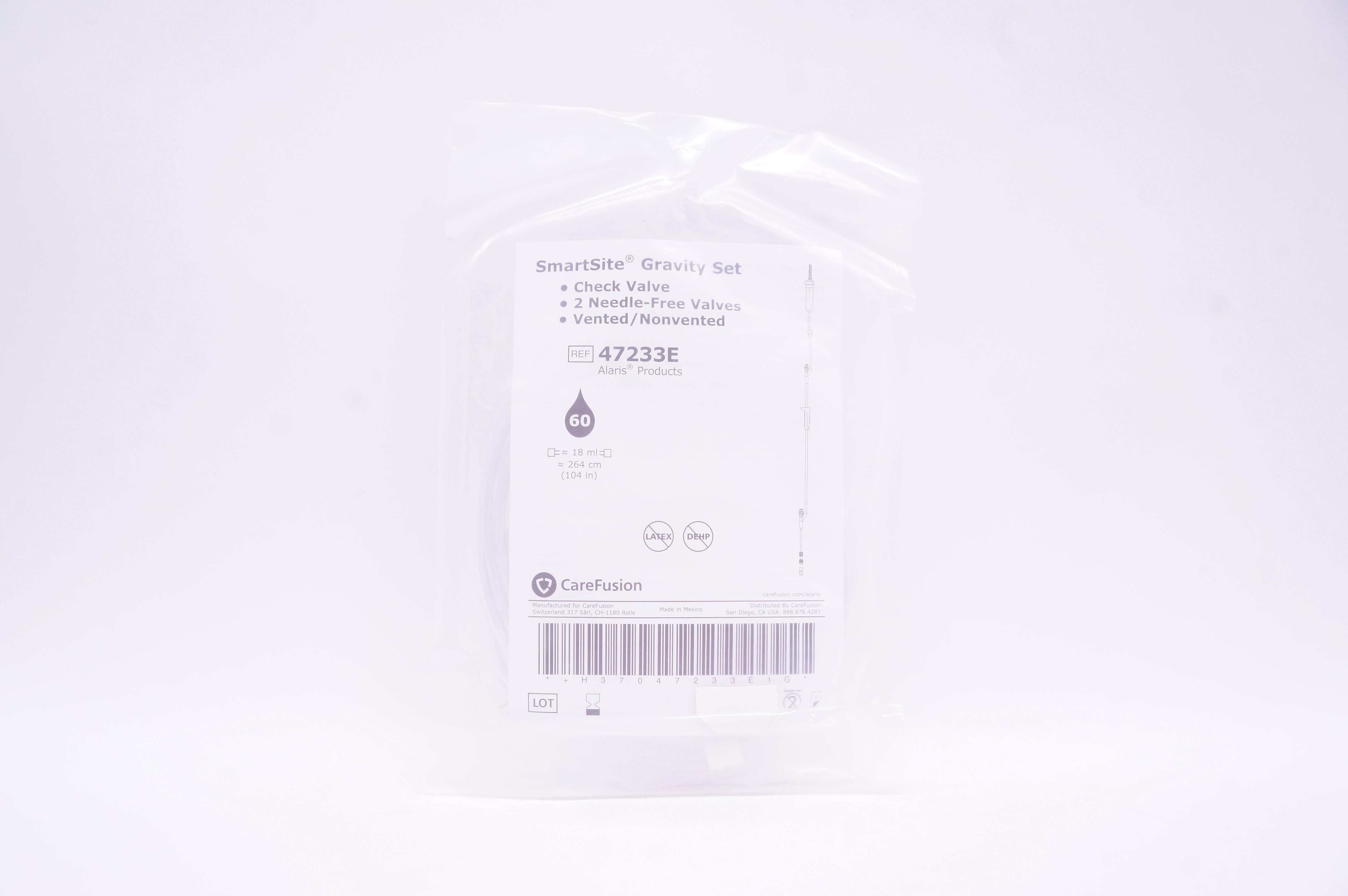 CareFusion 47233E SmartSite Gravity Set 104 inch 60 drops (x)