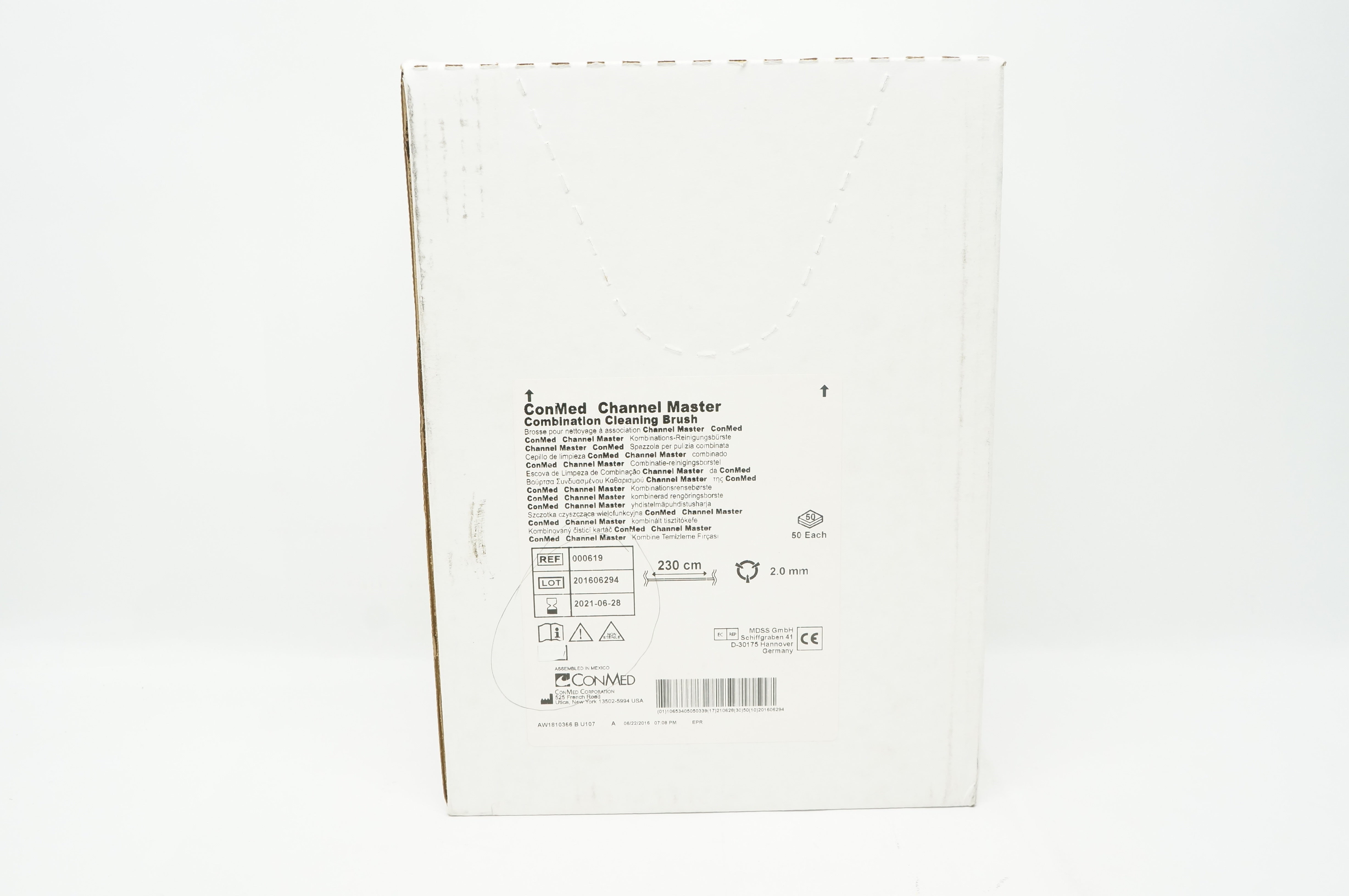 ConMed 000619 Combination Cleaning Brush 2.0mm x 230cm (x) - Box of 50