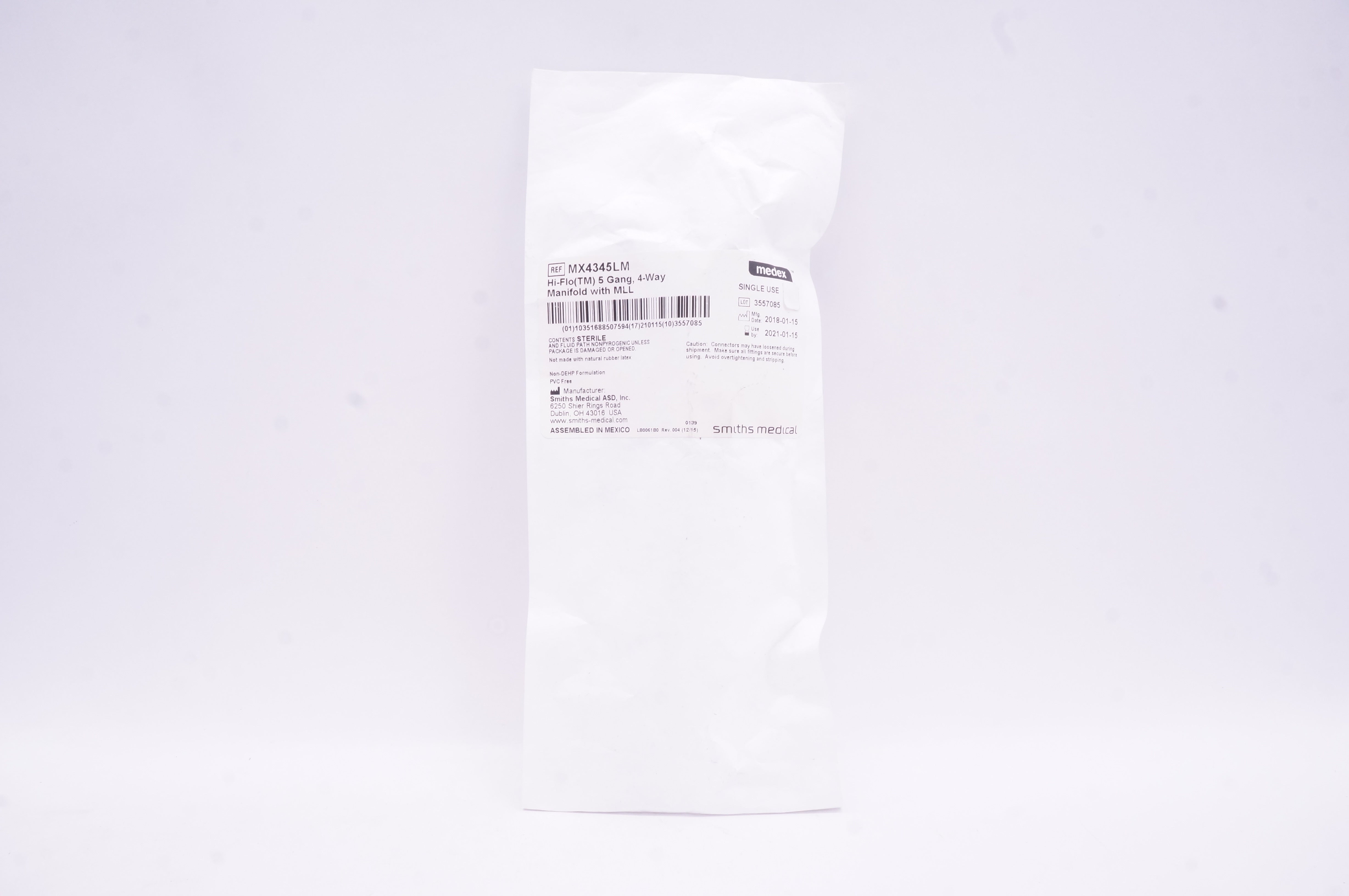 Smiths Medical MX4345LM Medex Hi-Flo 5 Gang, 4-Way Manifold With MLL (x)