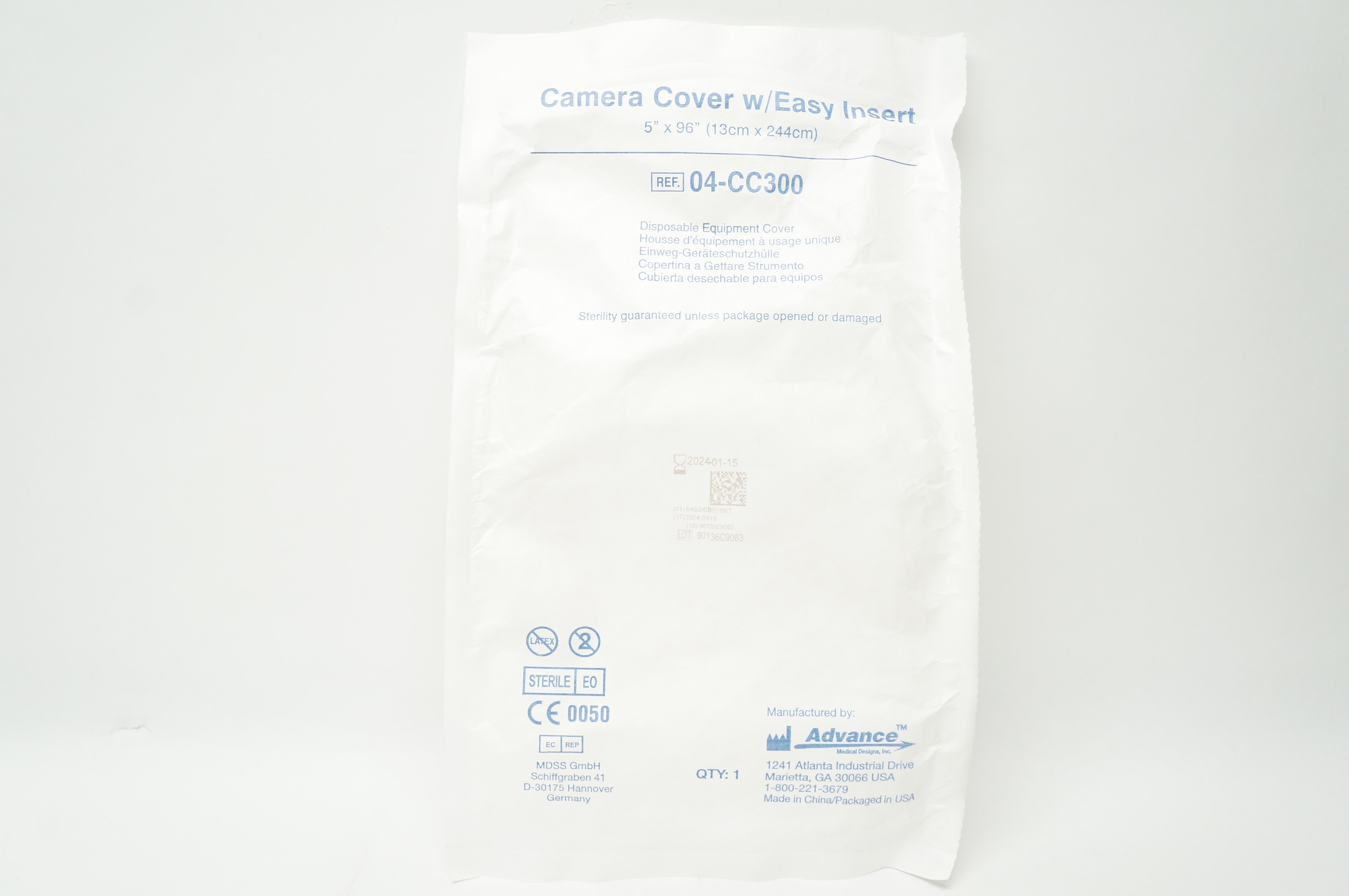 Advance 04-CC300 Camera Cover W/Easy Insert 5in. x 96in.