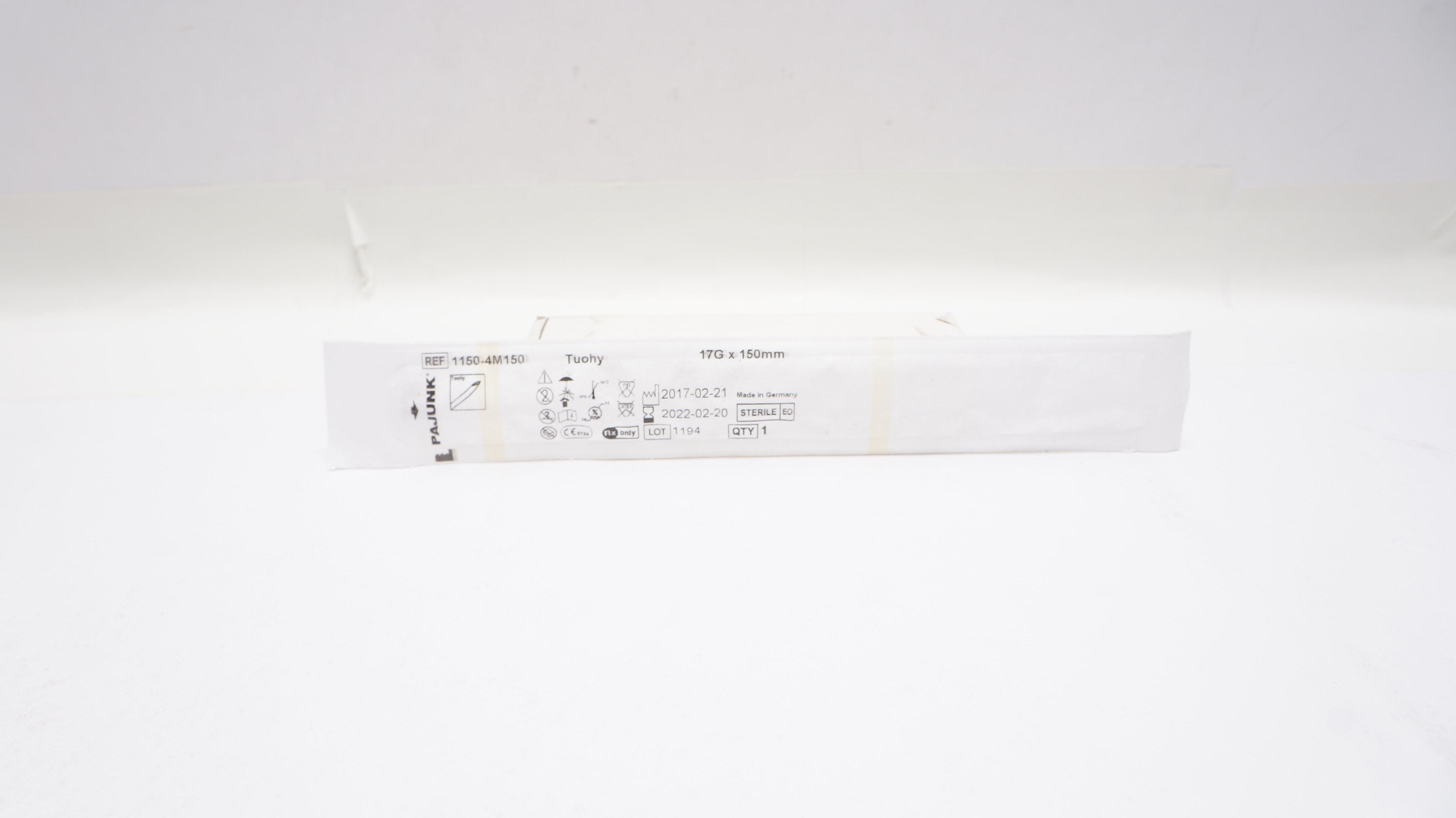 Pajunk  1150-4M150 Ndle with Tuohy Tip 17G x 150mm (x)