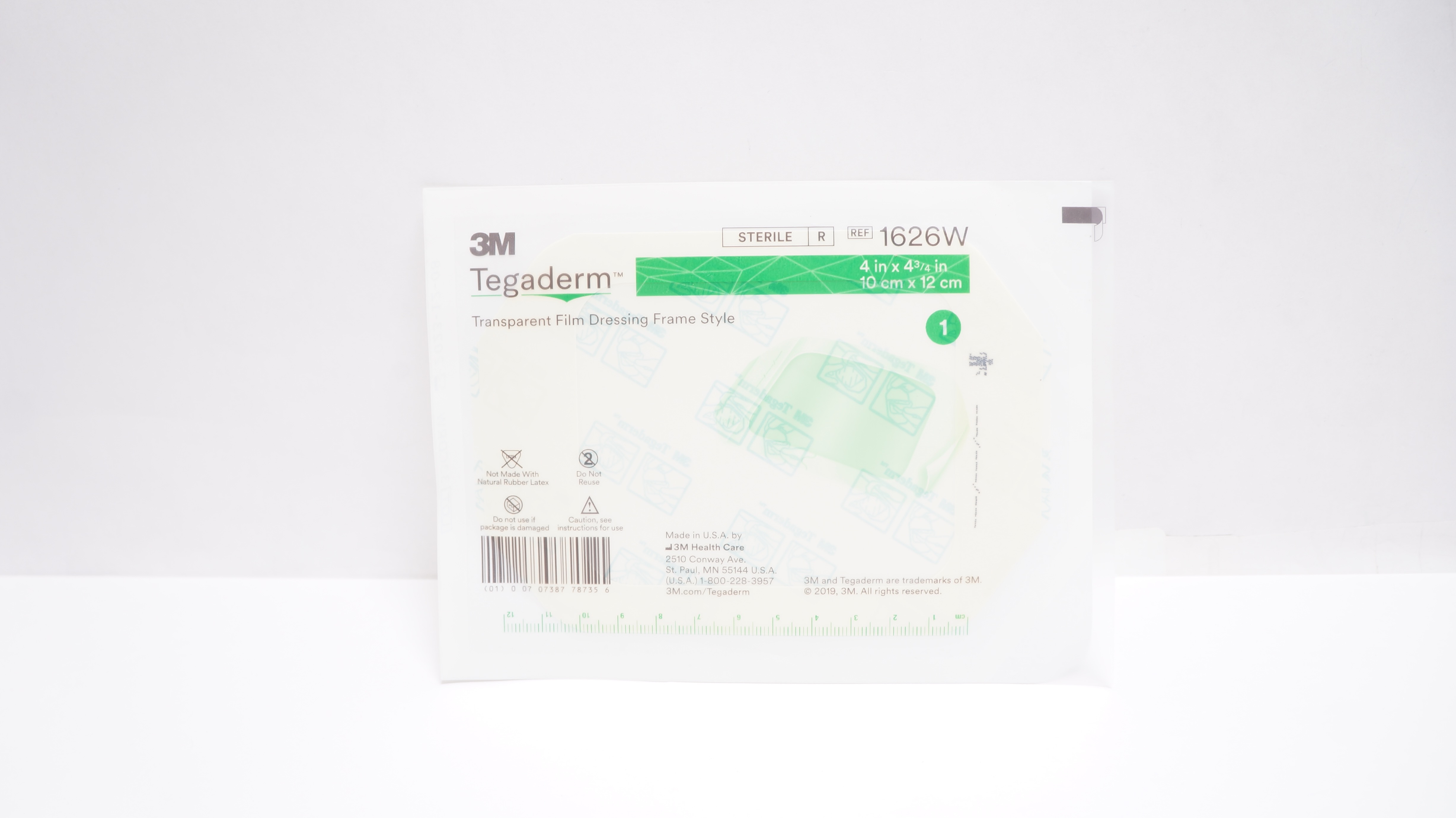 3M 1626W Tegaderm Transparent Film Dressing Frame Style 4inch x 4-3/4inch (x)