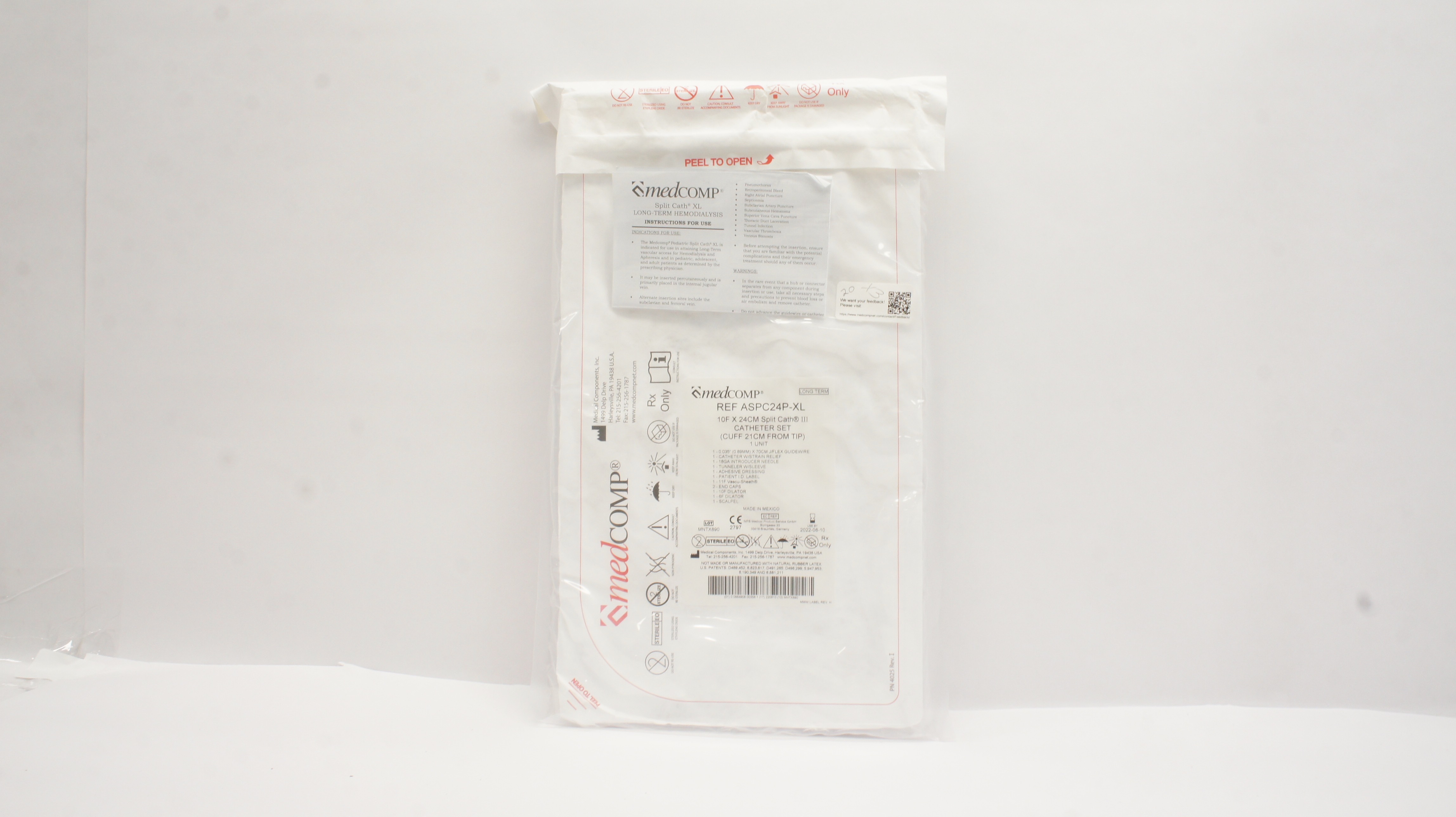 Medcomp ASPC24P-XL Split Cath III Cath. Set (x)