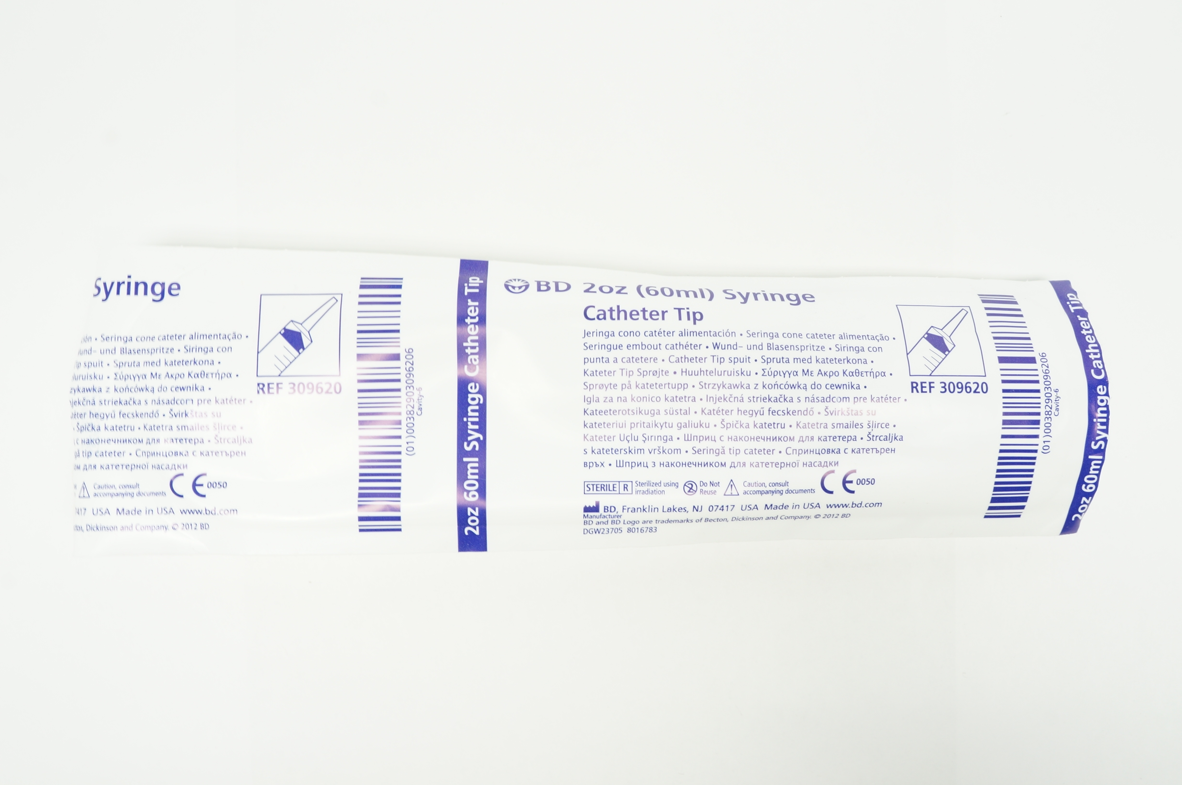 BD 309620 Syringe, Cath. Tip, 2oz  Sterile R, Single Use (x)