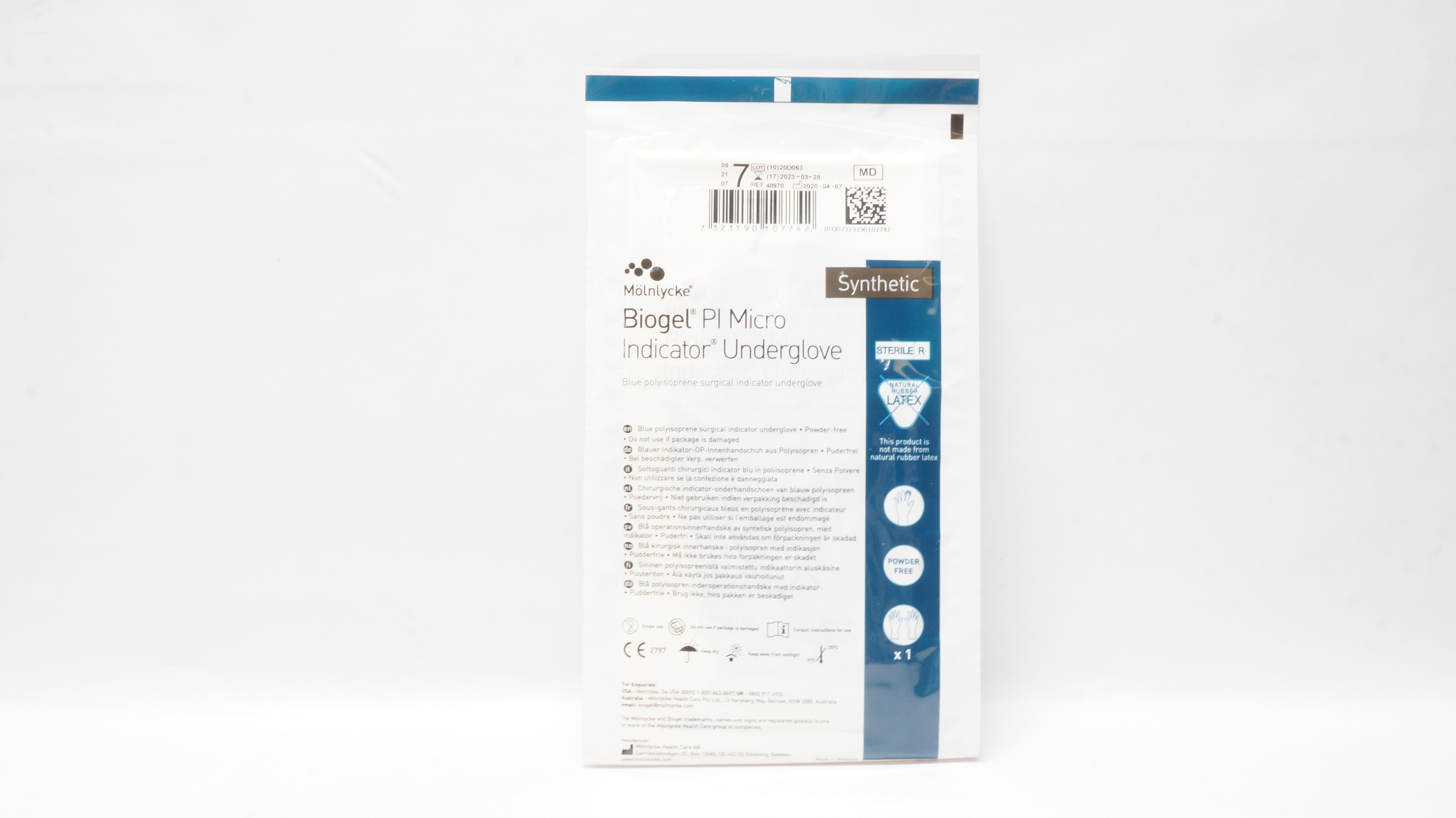 Molnlycke Health Care 48970 Biogel Pl Micro Indicator Underglove 7 (x)