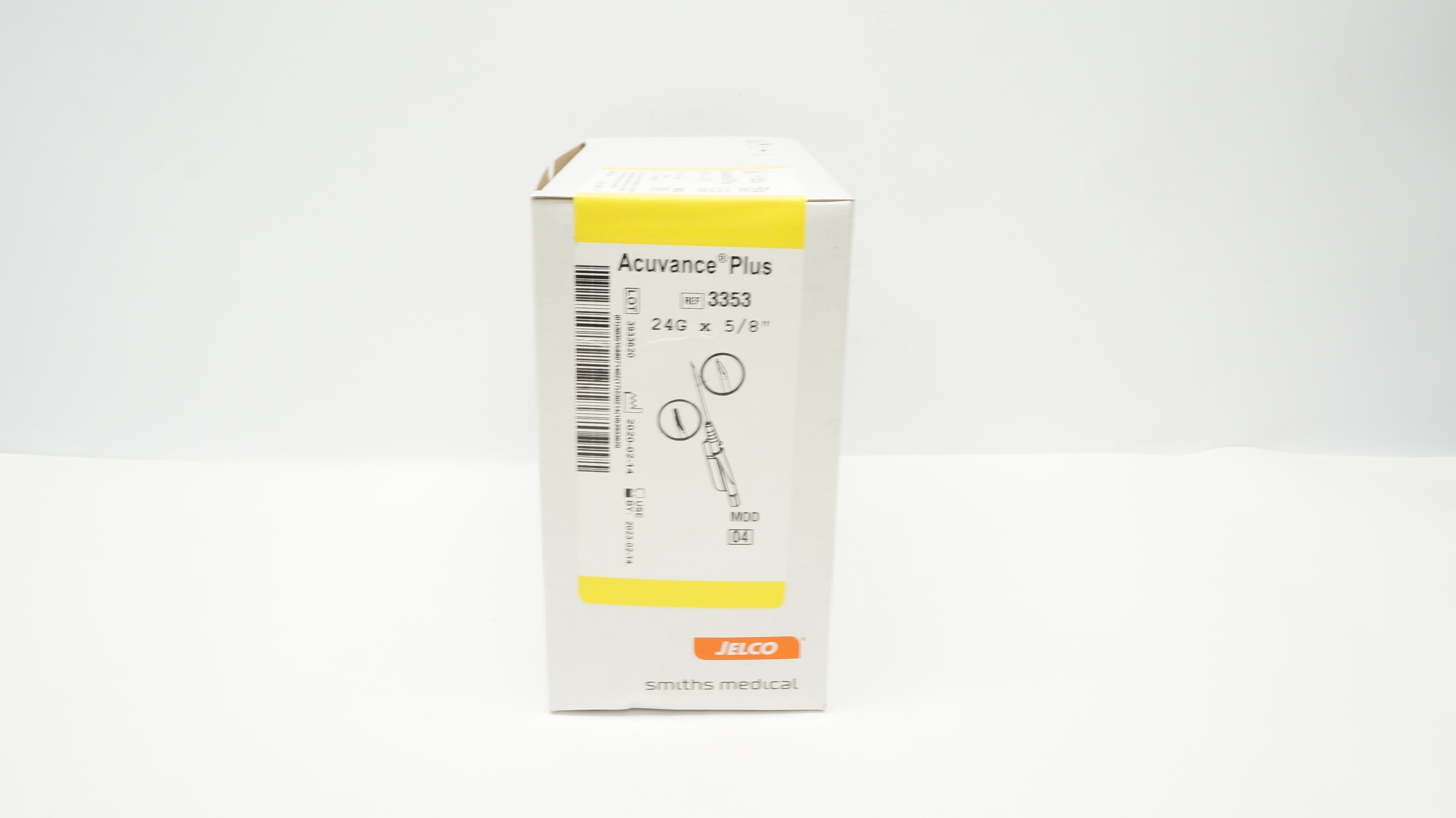 Smiths Medical 3353 Jelco Acuvance Plus Safety IV Cath. 24G x 5/8in(x)-Box of 50