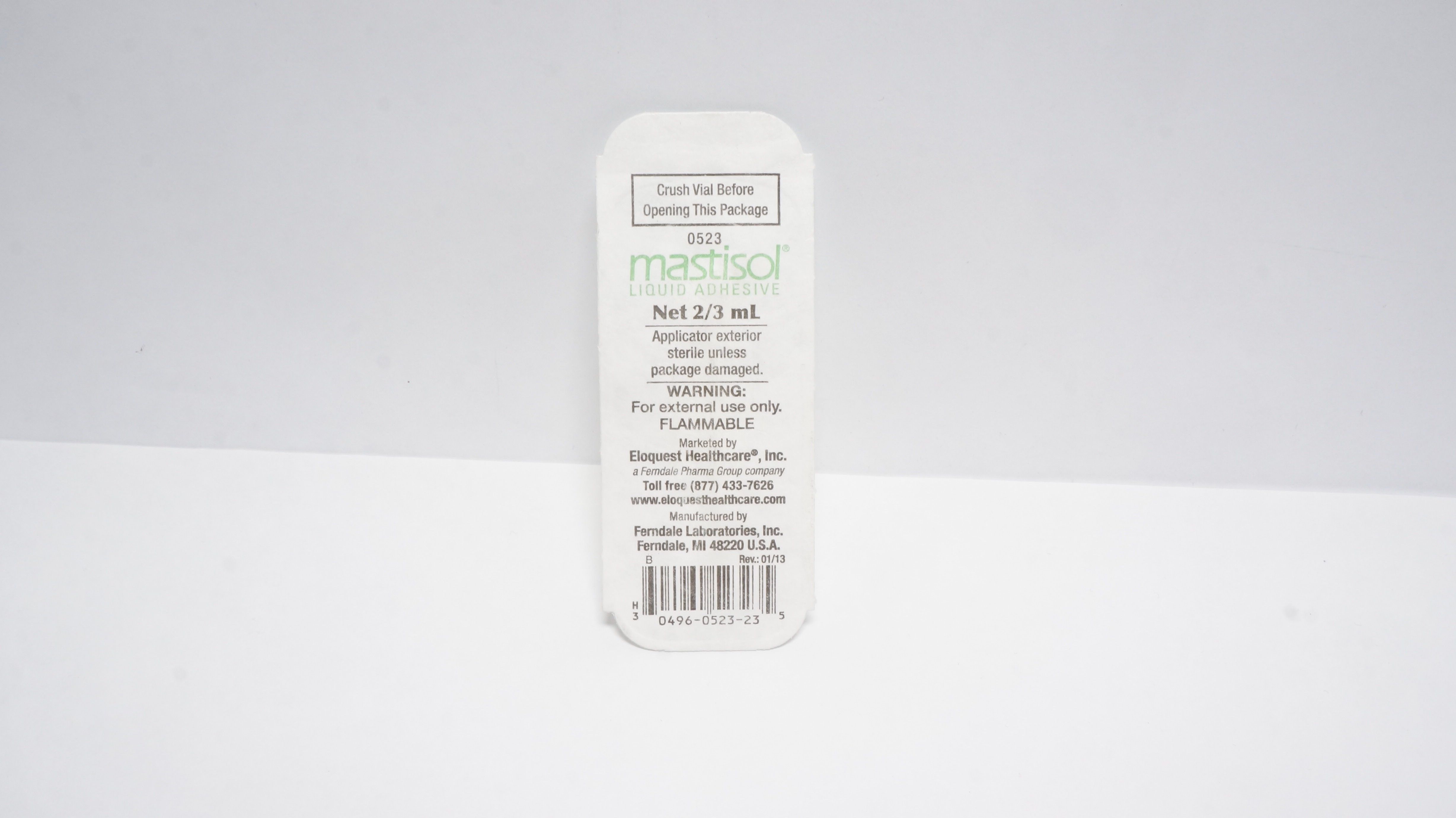 Eloquest Healthcare 0523 Mastisol Liquid Adhesive Net 2/3mL (x)