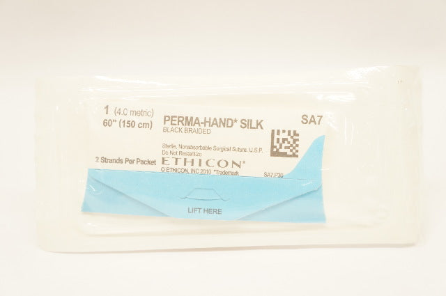 Ethicon SA7 1 Perma-Hand Silk Black Braided Surgical Stre 60inch (x)